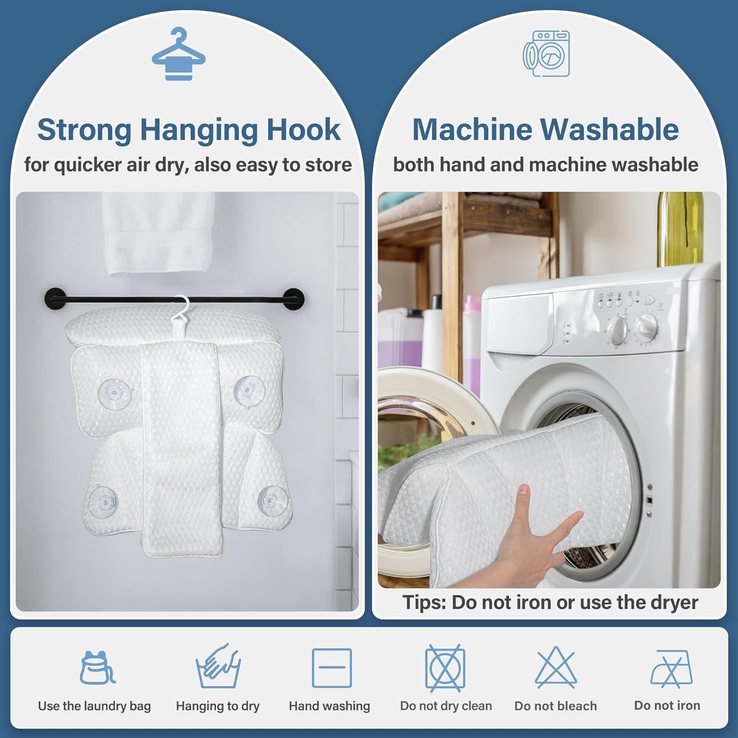 Almohada de Baño CZL de Lujo con Soporte para Cuello y Espalda