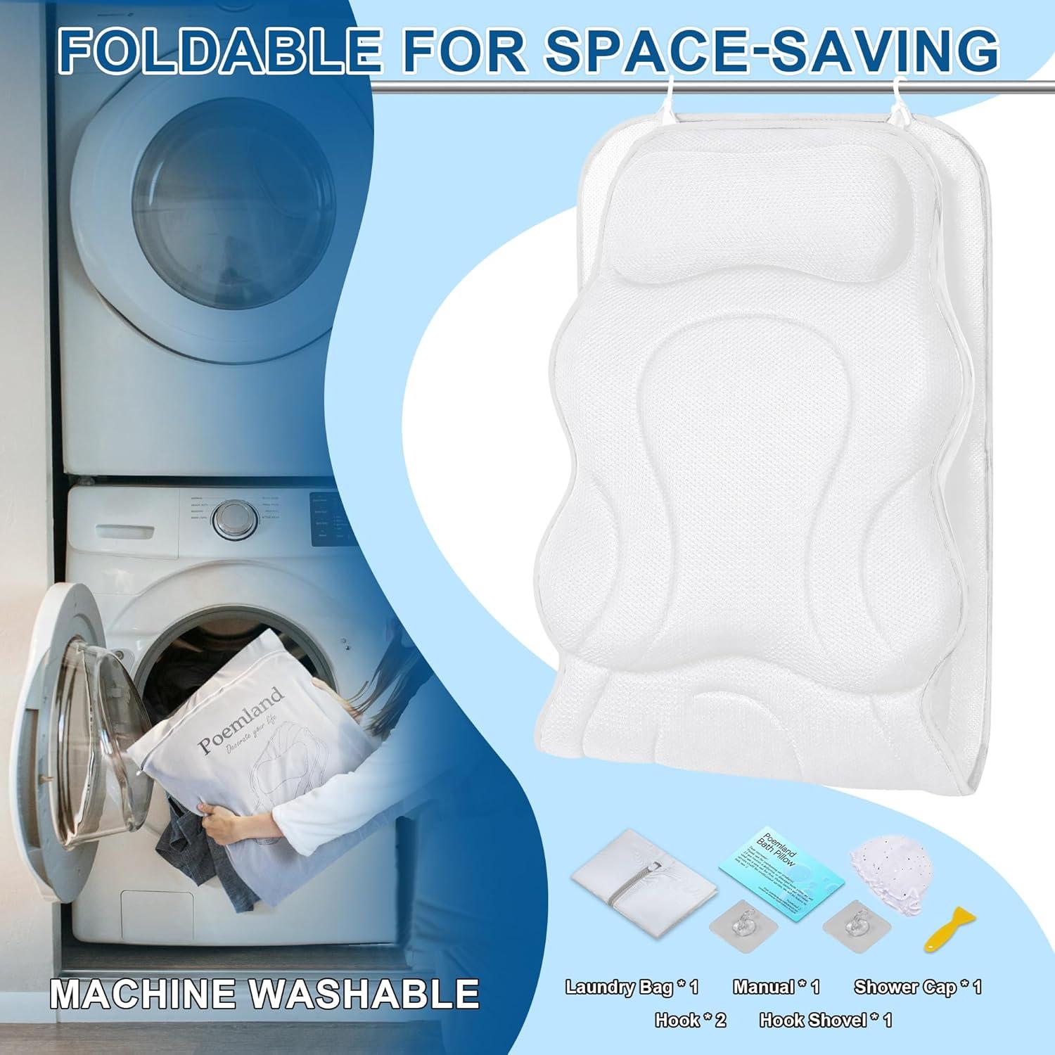 Almohada de Baño Completo Poemland 137x44.5cm Antideslizante