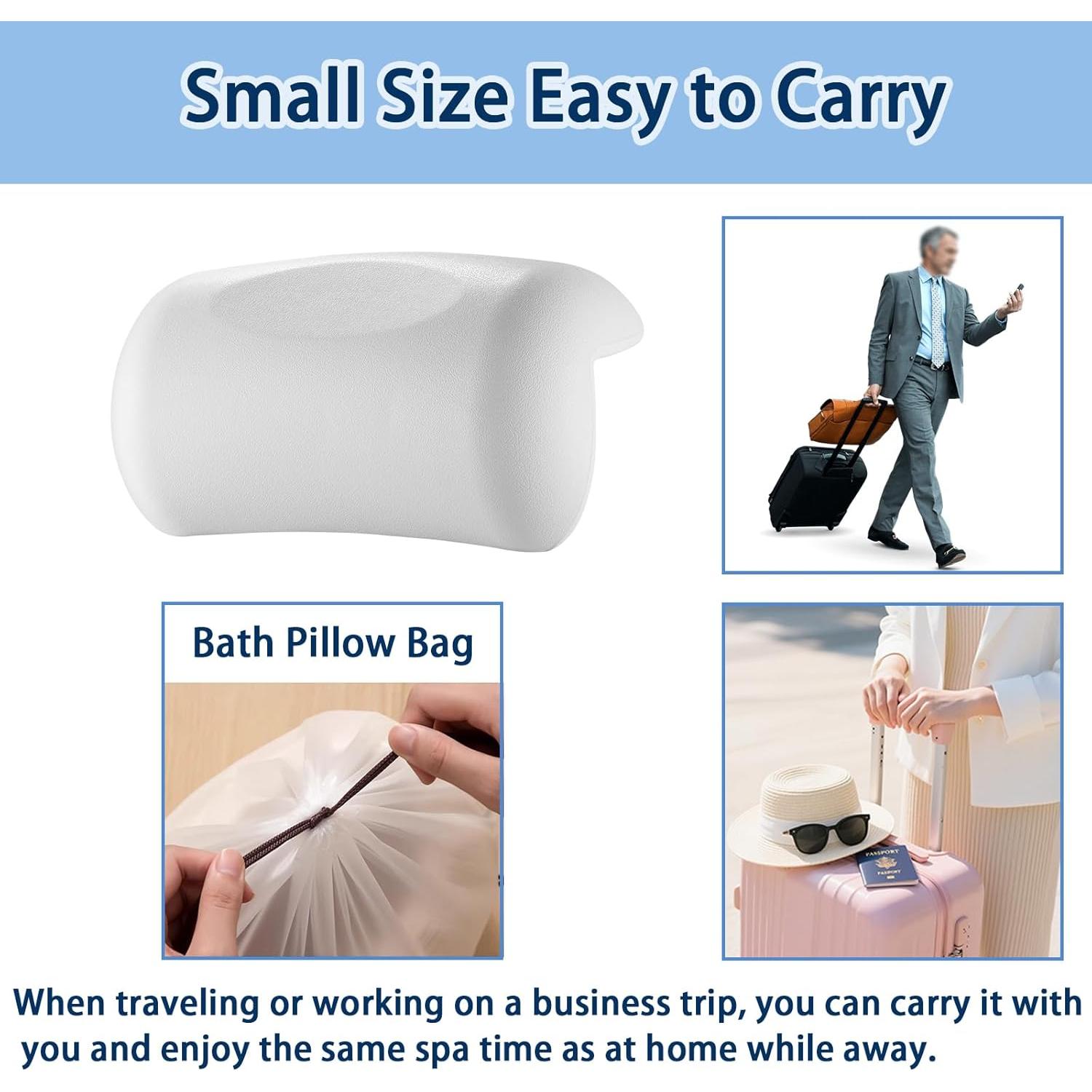 Almohada de Baño Guluto Impermeable con Ventosas 25x13 cm