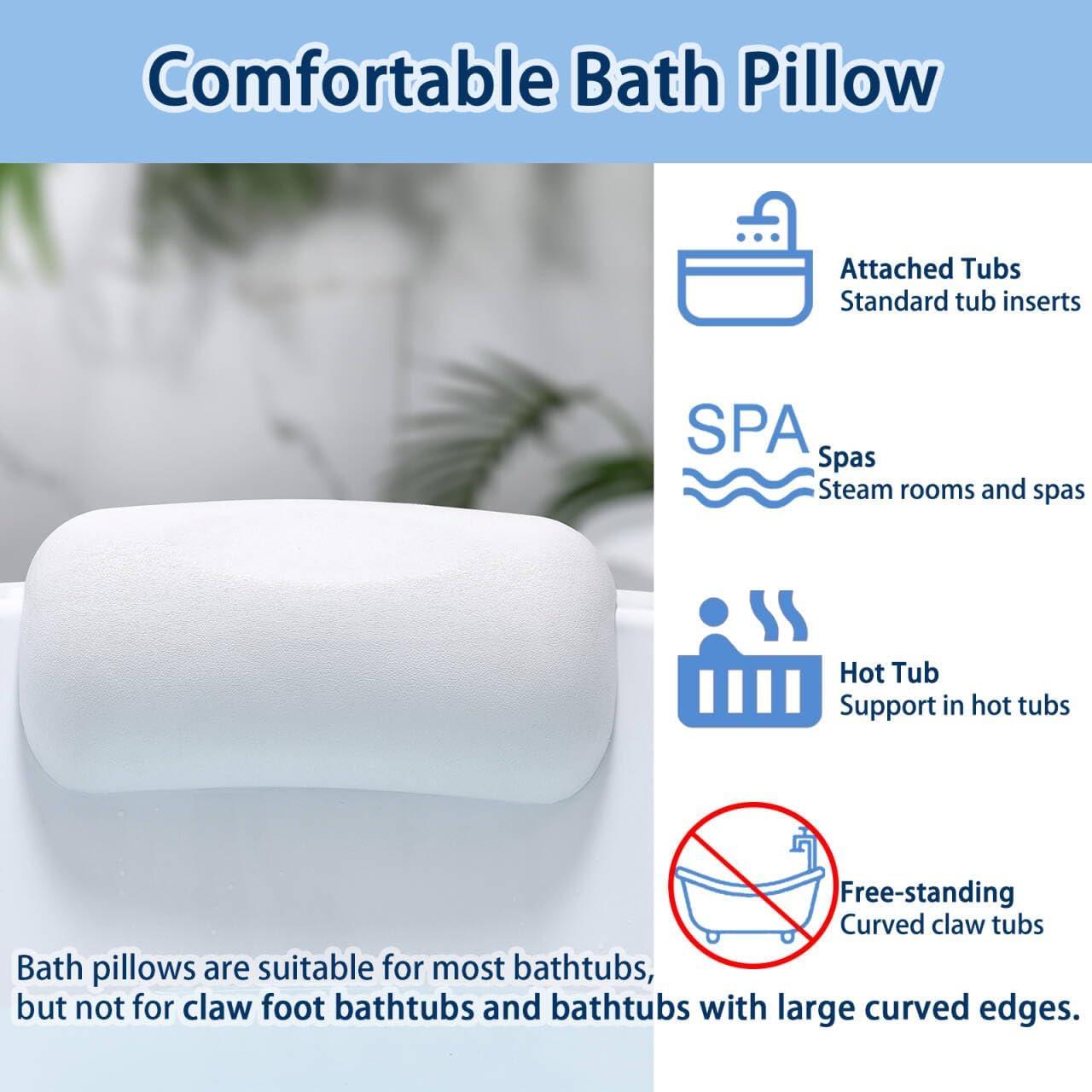 Almohada de Baño Guluto Impermeable con Ventosas 25x13 cm