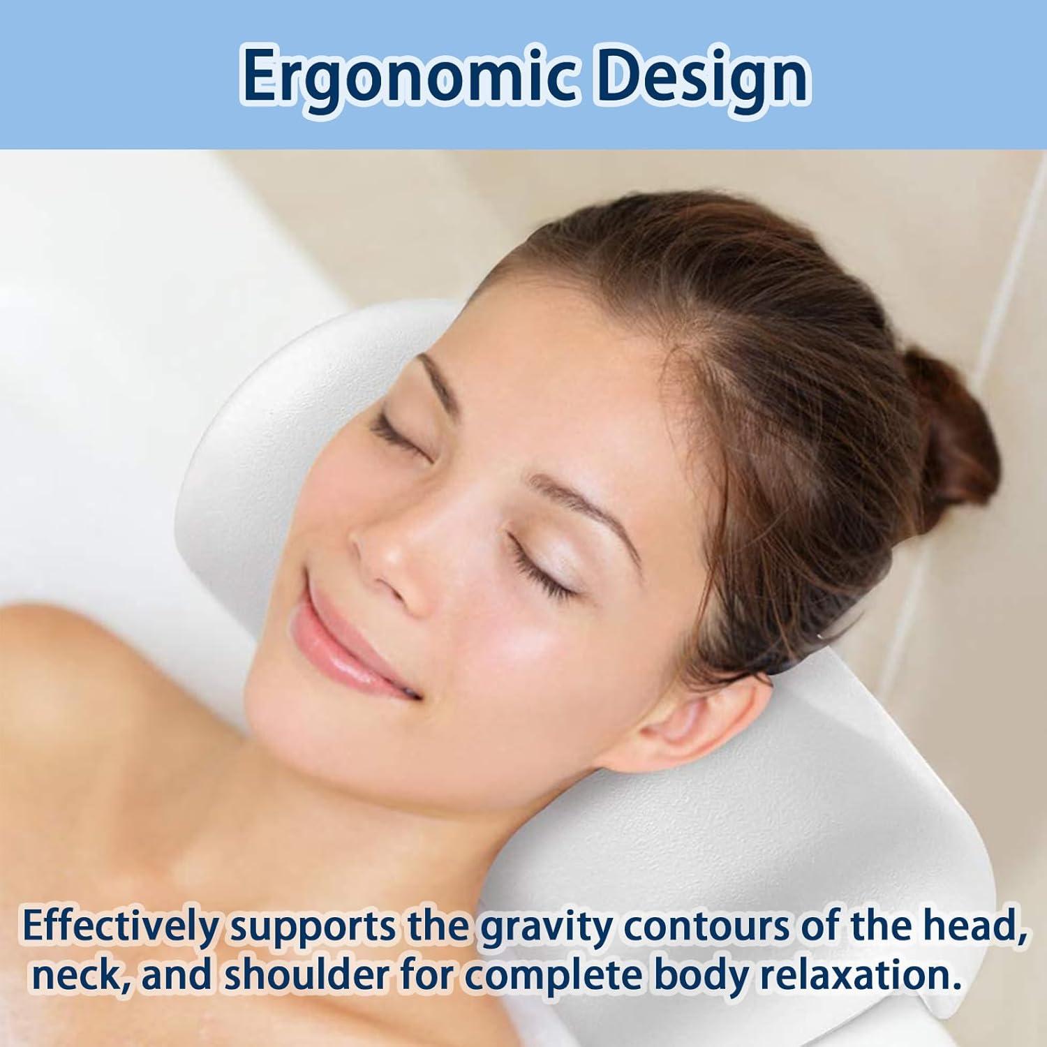 Almohada de Baño Guluto Impermeable con Ventosas 25x13 cm