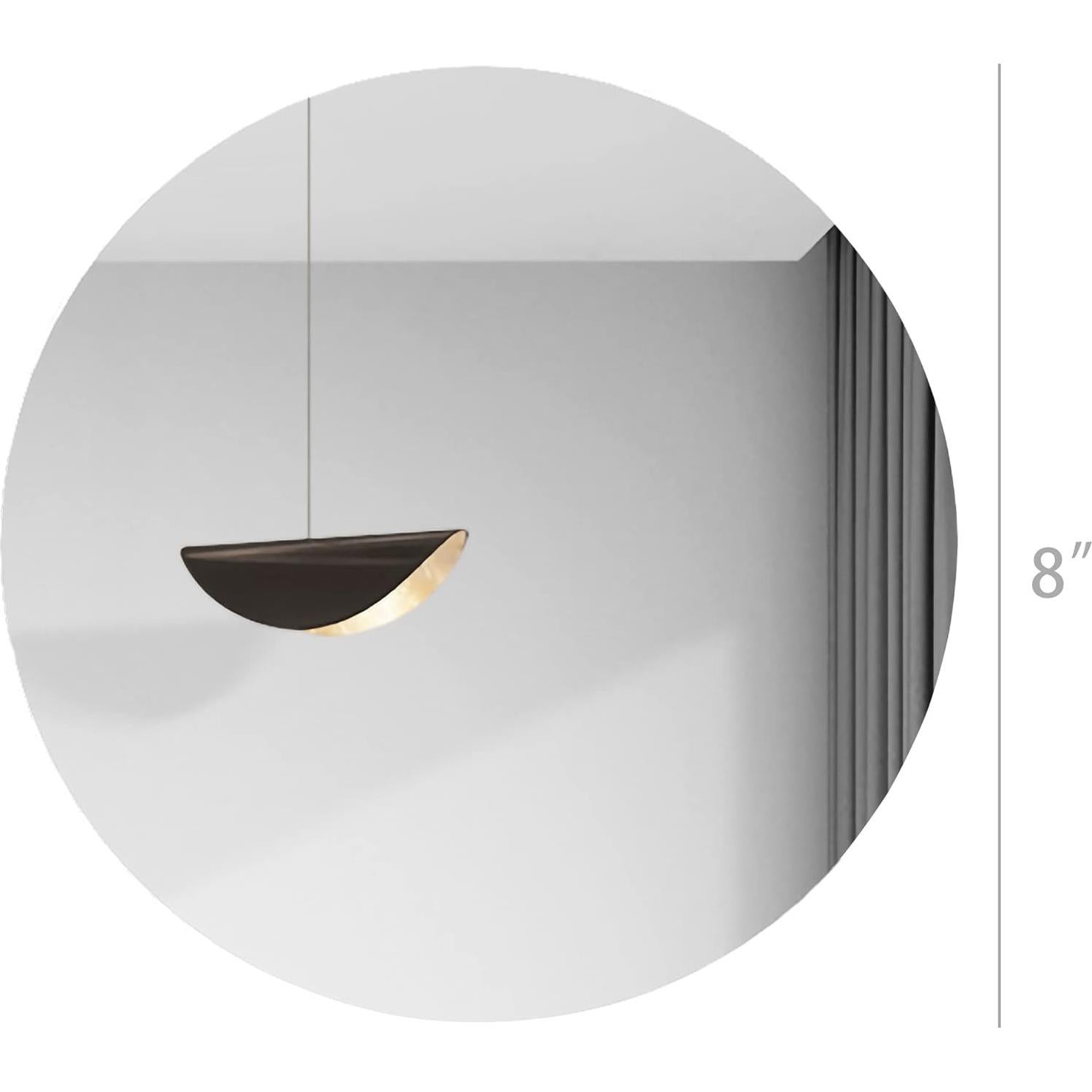 Espejo Acrílico Redondo 20 cm FixtureDisplays A Prueba de Roturas