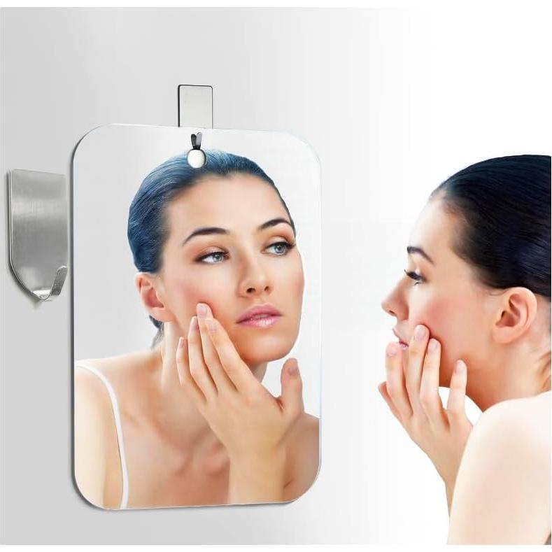 Espejo de Ducha Mpowtech Irrompible 17x13 cm Sin Niebla