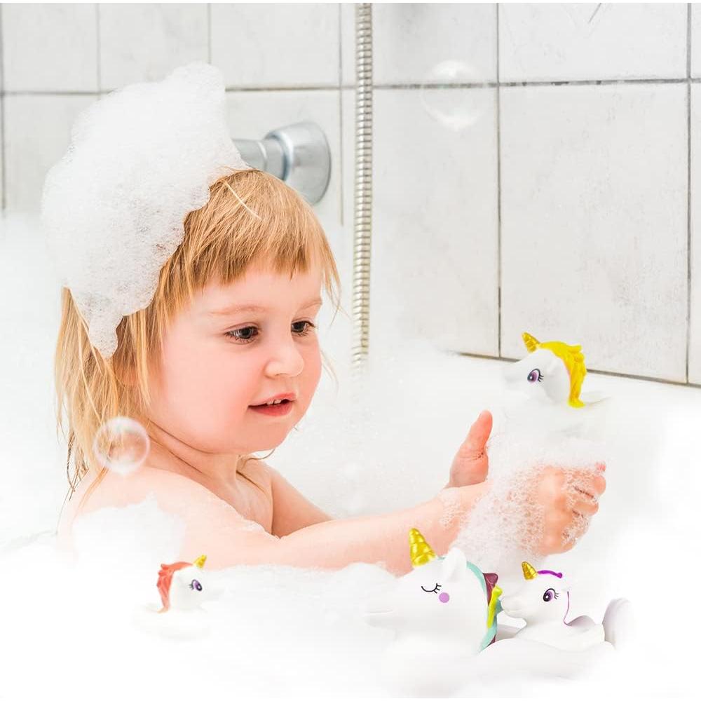 Juguetes de Baño Woby Unicornio 4 Piezas para Bebés 6-12 Meses