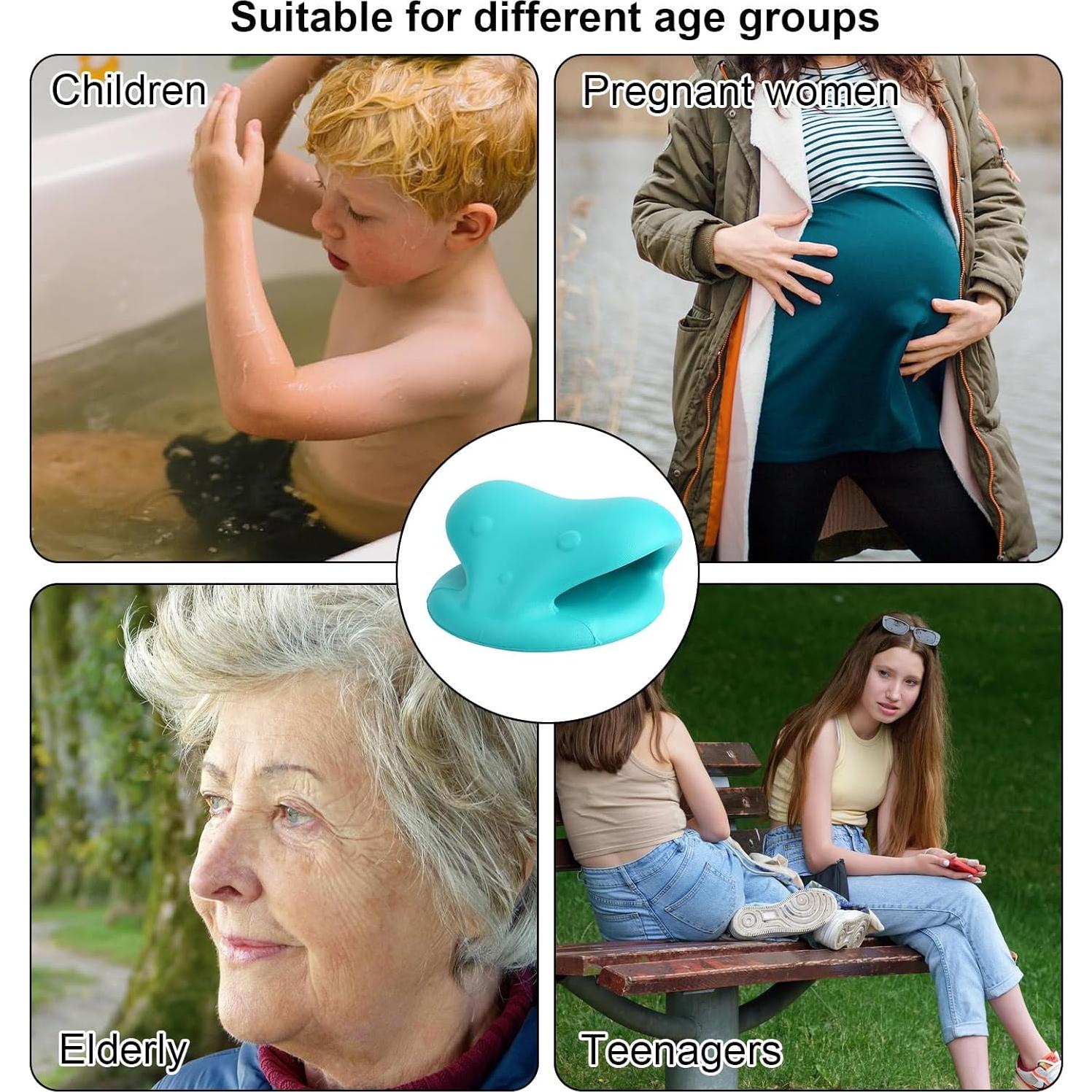 Estación de Lavado de Cabello para Niños Lasuroa - Almohada Ergonómica Azul