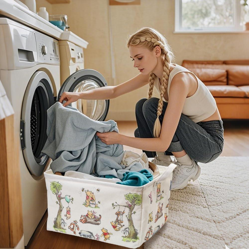 Cesta de Almacenamiento Grande CORODER Blanca Plegable 38x25cm