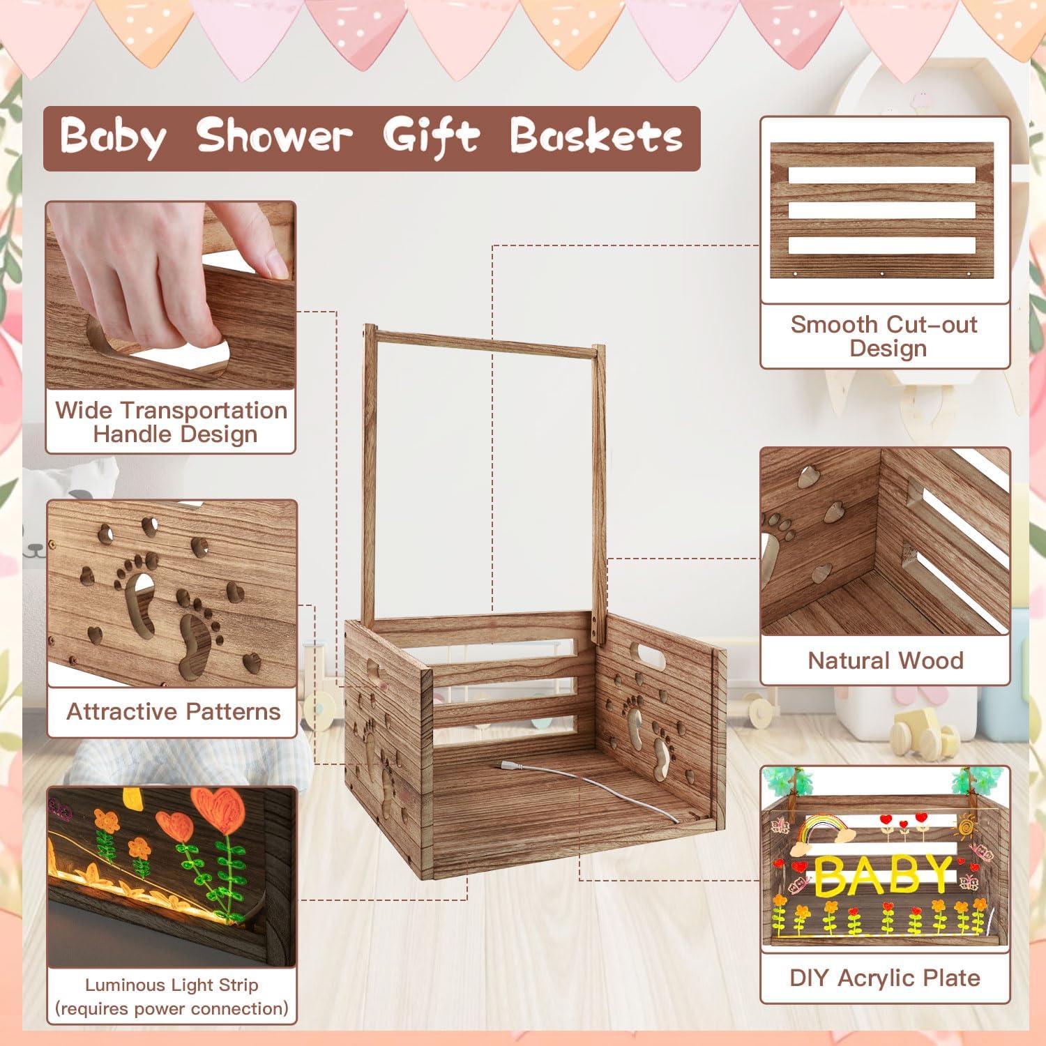 Cesta de Almacenamiento para Bebé Taessv - Madera 40.6x30x23cm