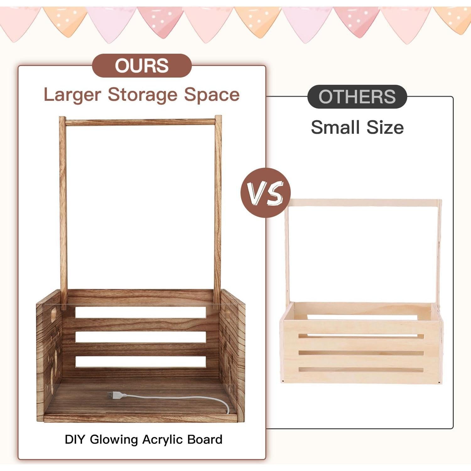 Cesta de Almacenamiento para Bebé Taessv - Madera 40.6x30x23cm