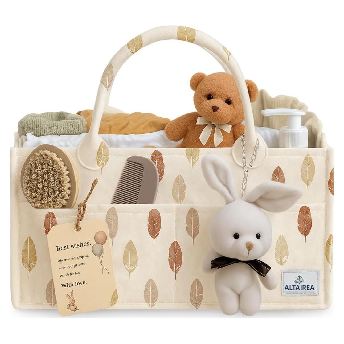 Caddy Organizador de Pañales ALTAIREA con Juguete de Peluche
