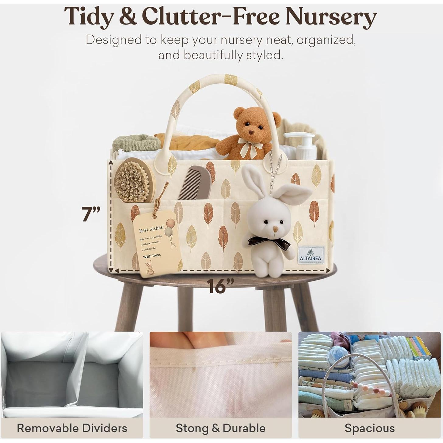 Caddy Organizador de Pañales ALTAIREA con Juguete de Peluche