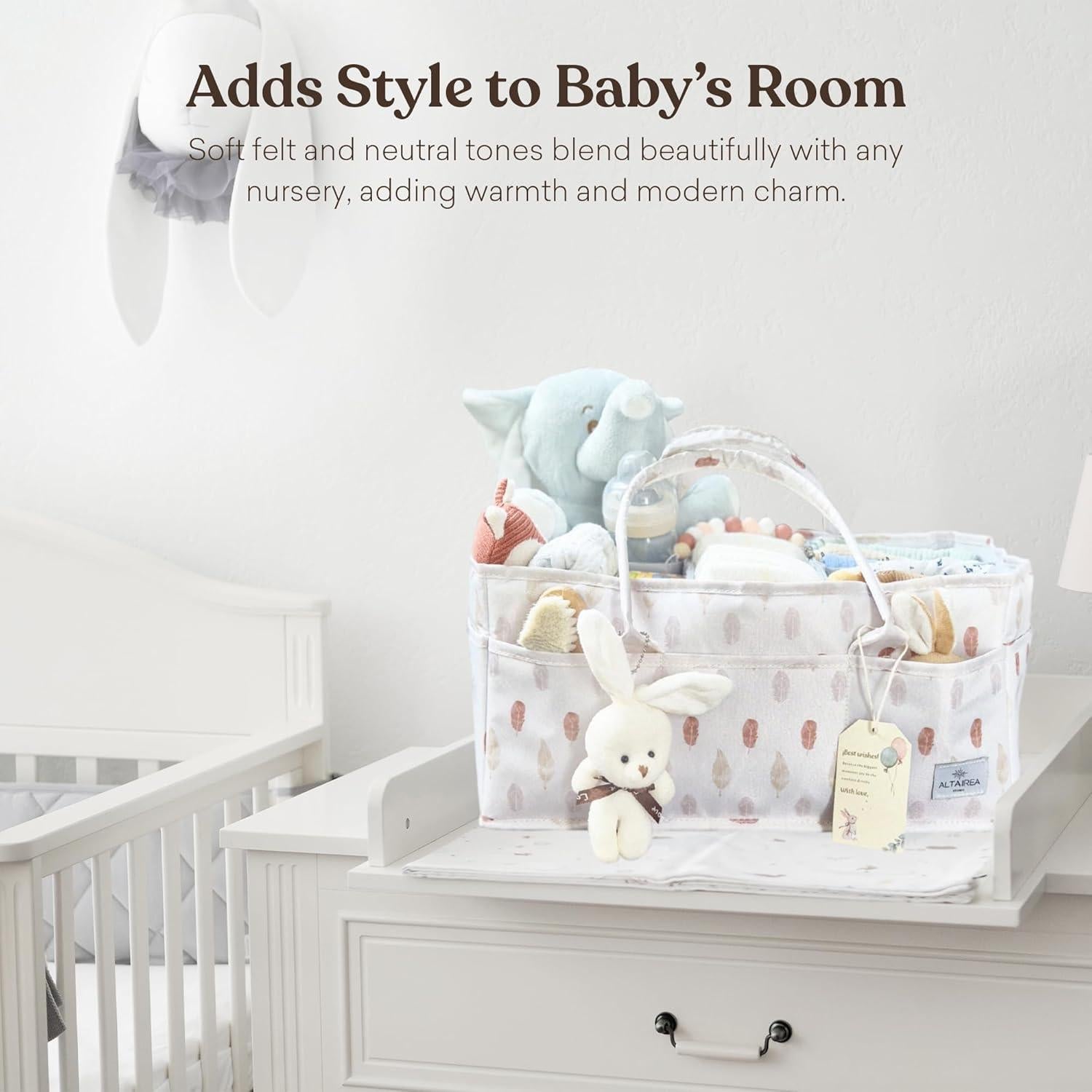 Caddy Organizador de Pañales ALTAIREA con Juguete de Peluche