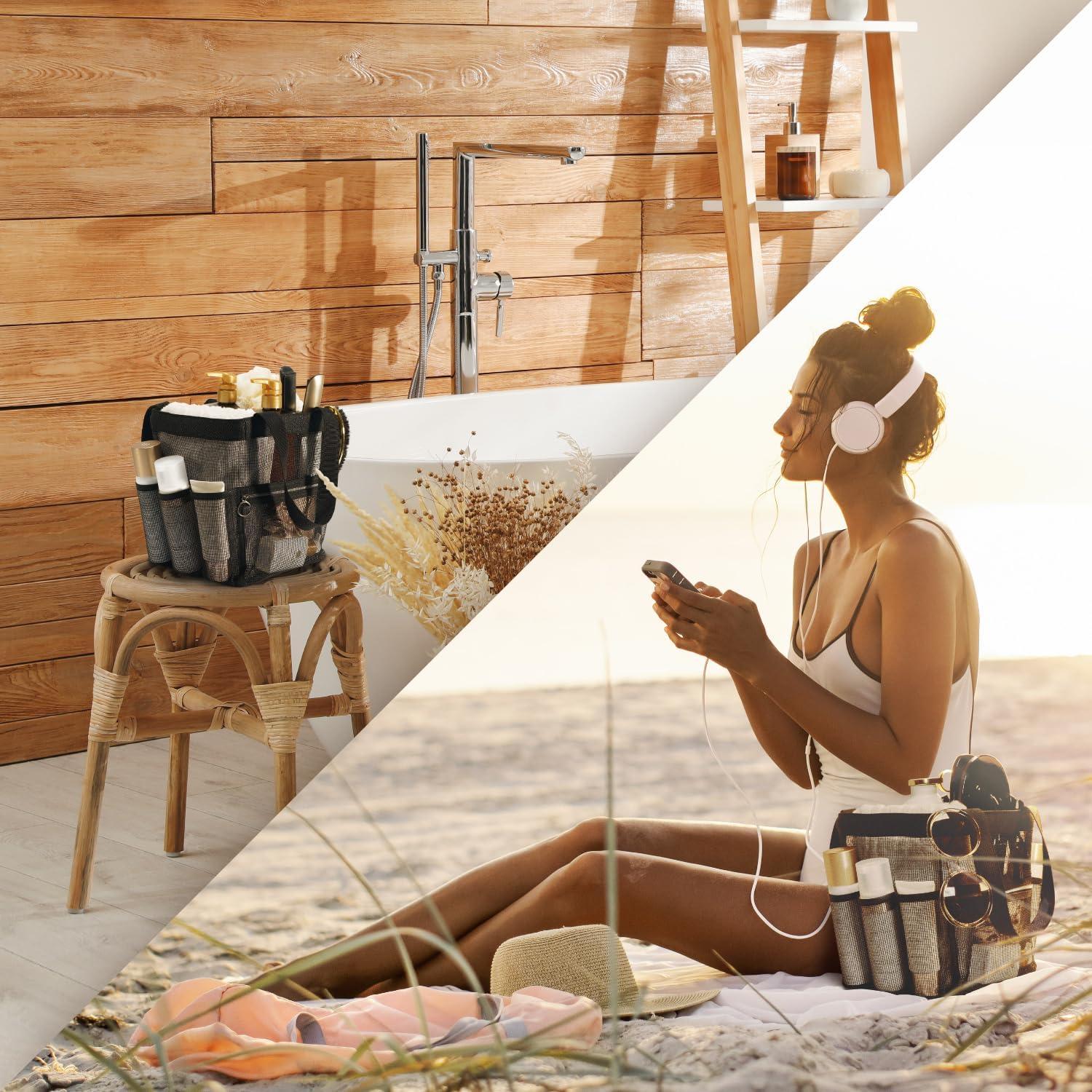 Caddy de Ducha DV Lifestyle Azul, 7 Bolsillos, Secado Rápido