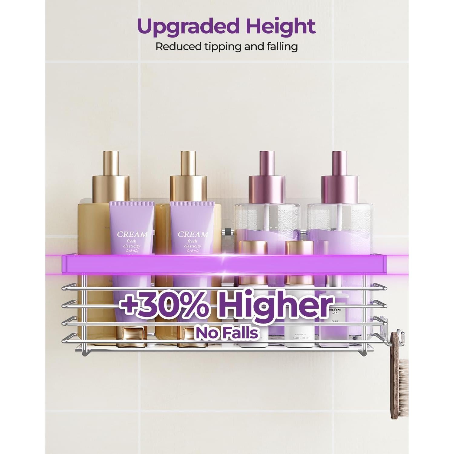 Caddy de Ducha ODesign 3 Pack Acero Inoxidable Sin Perforación