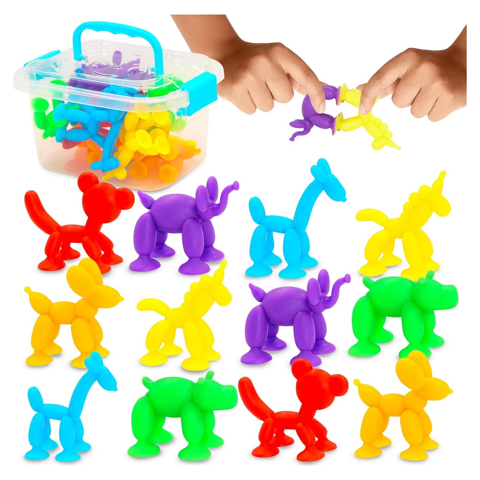 Juguetes de baño sensorial Imdroi - 12 animales de ventosa