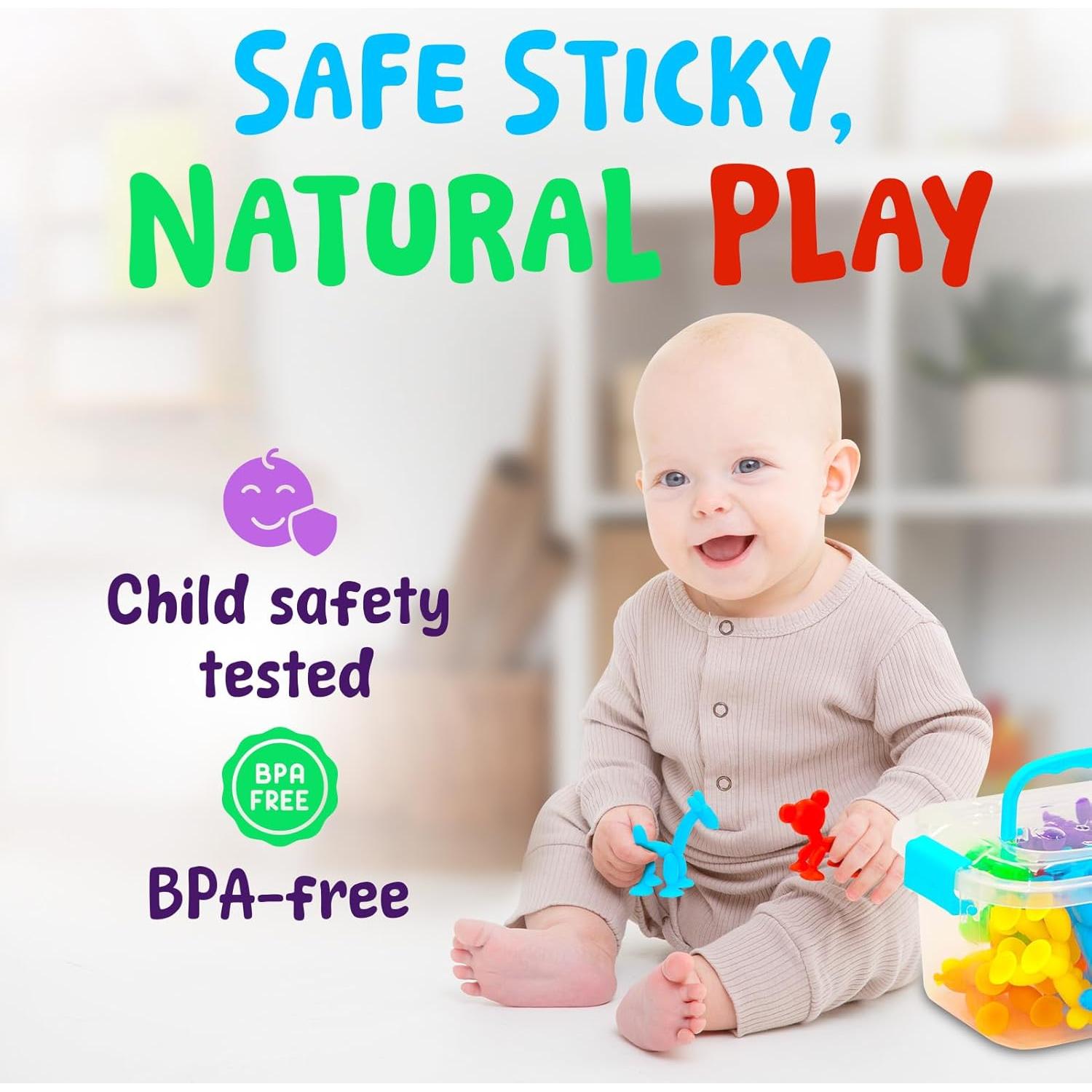 Juguetes de baño sensorial Imdroi - 12 animales de ventosa