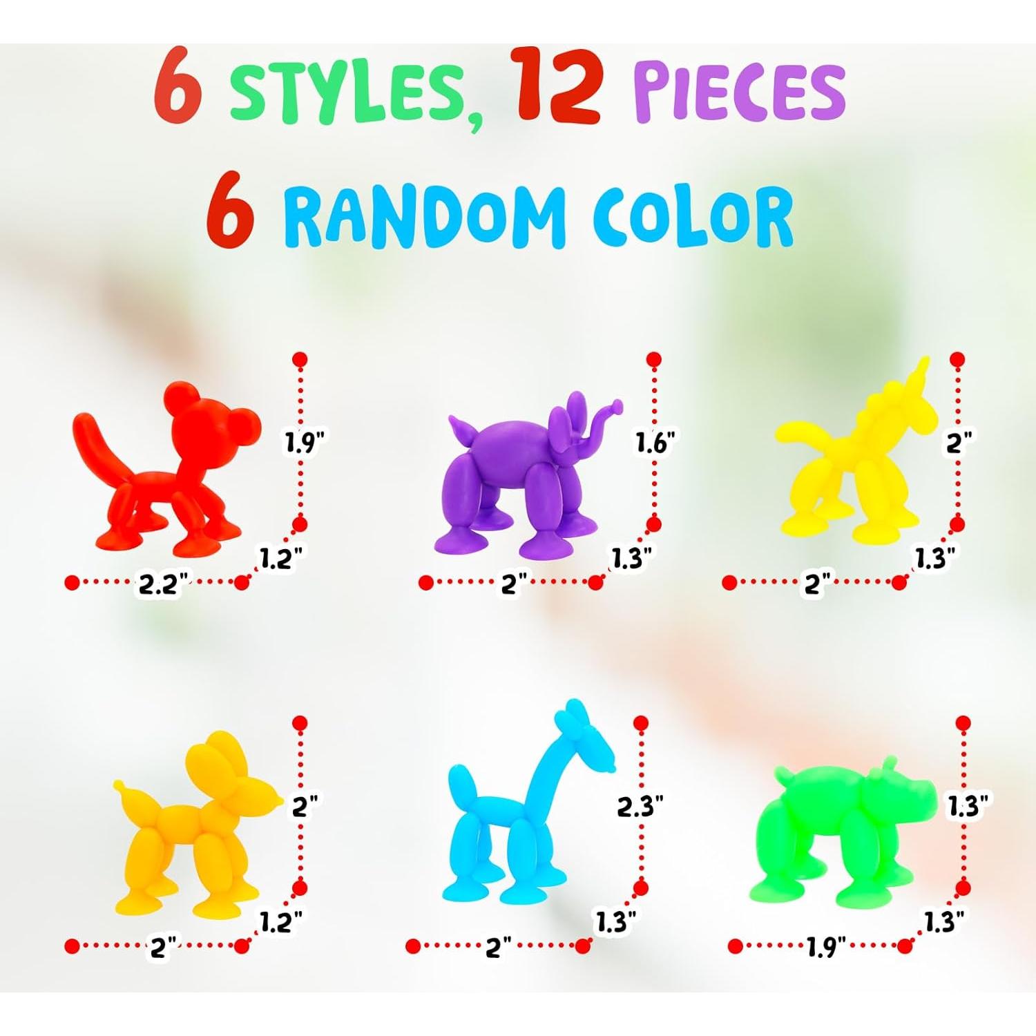 Juguetes de baño sensorial Imdroi - 12 animales de ventosa