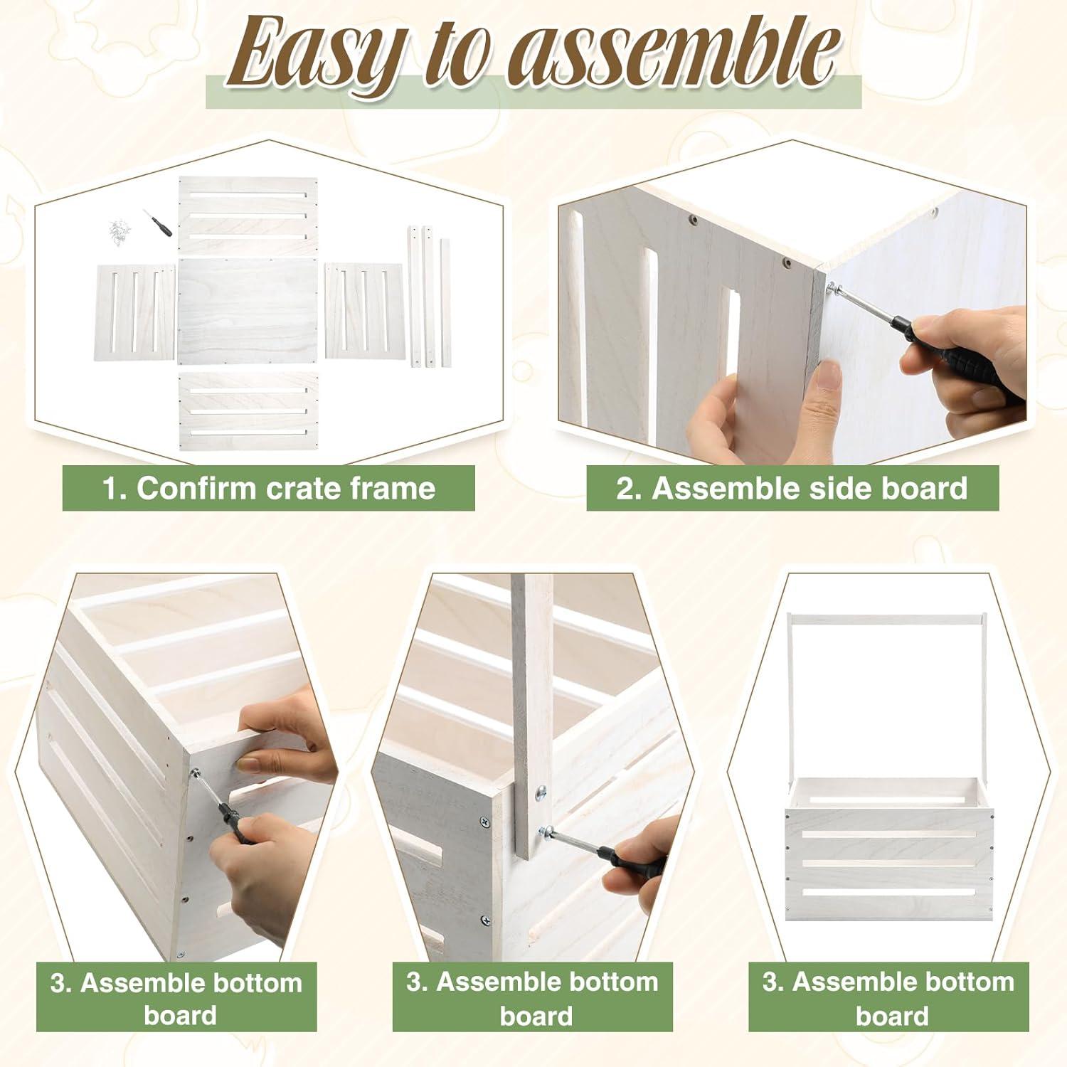 Caja de Madera Suzile para Baby Shower 41x30x23 cm Blanca