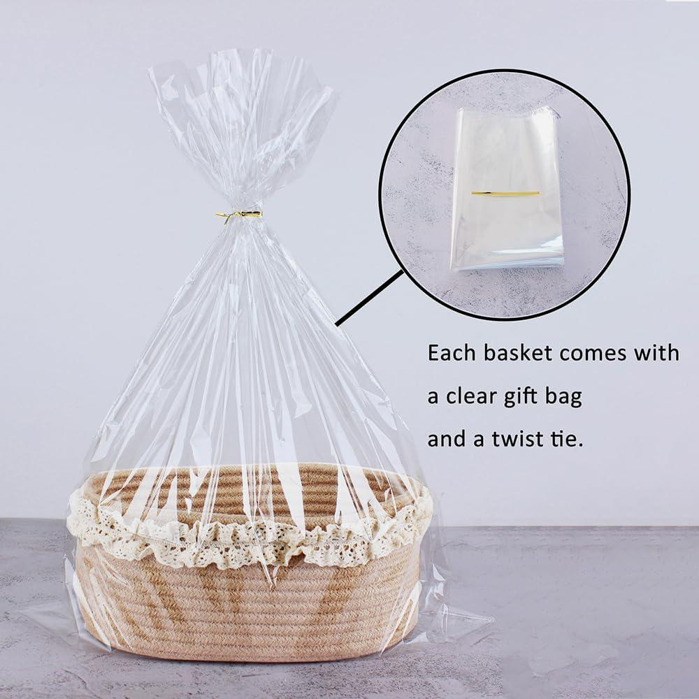 Cesta de Almacenamiento Ovalada Yimi de Yute 30.5x20.3cm