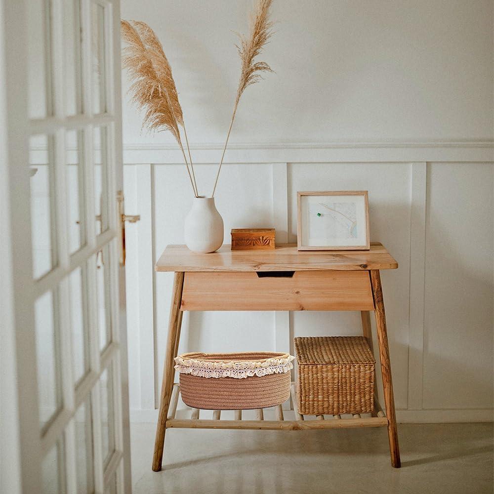 Cesta de Almacenamiento Ovalada Yimi de Yute 30.5x20.3cm