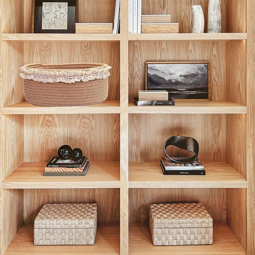 Cesta de Almacenamiento Ovalada Yimi de Yute 30.5x20.3cm