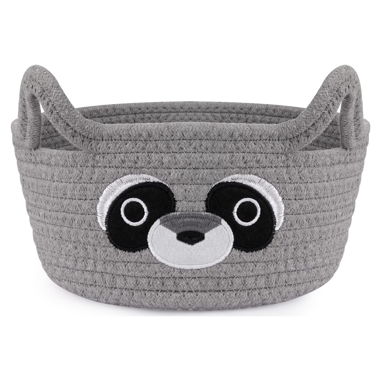 Cesta de Almacenamiento Mapache Hkojewp 22.9x12.7cm Tejida