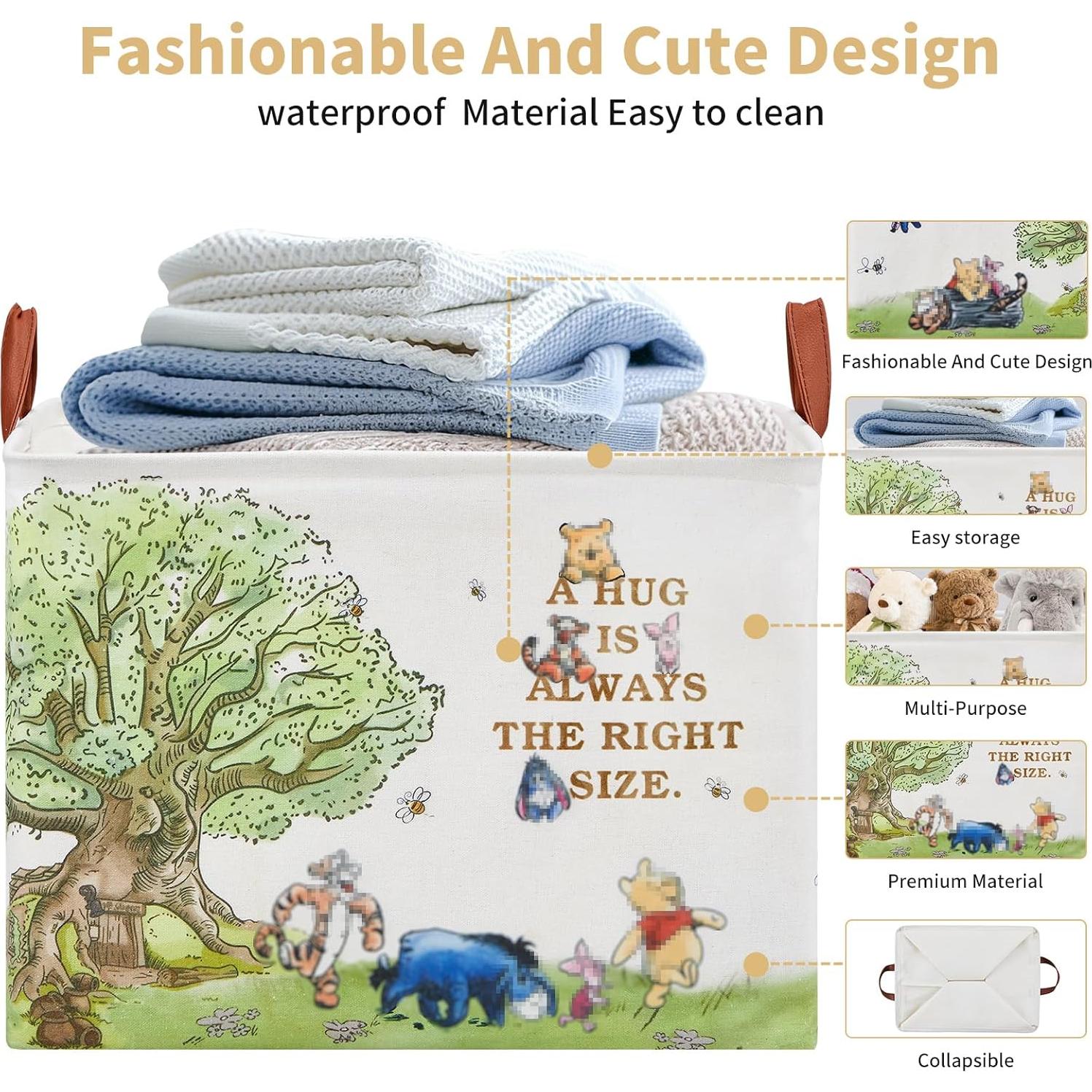 Cesta de Almacenamiento Plegable X-SIGA Oso Blanco 40x30cm