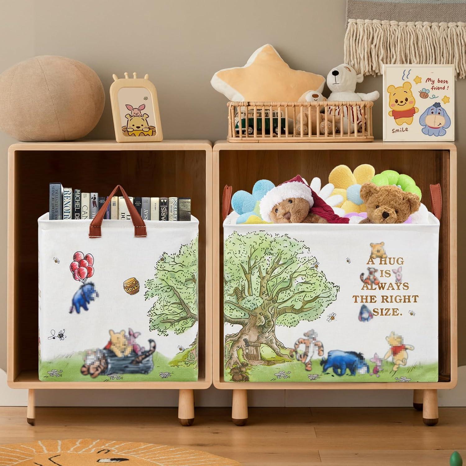 Cesta de Almacenamiento Plegable X-SIGA Oso Blanco 40x30cm