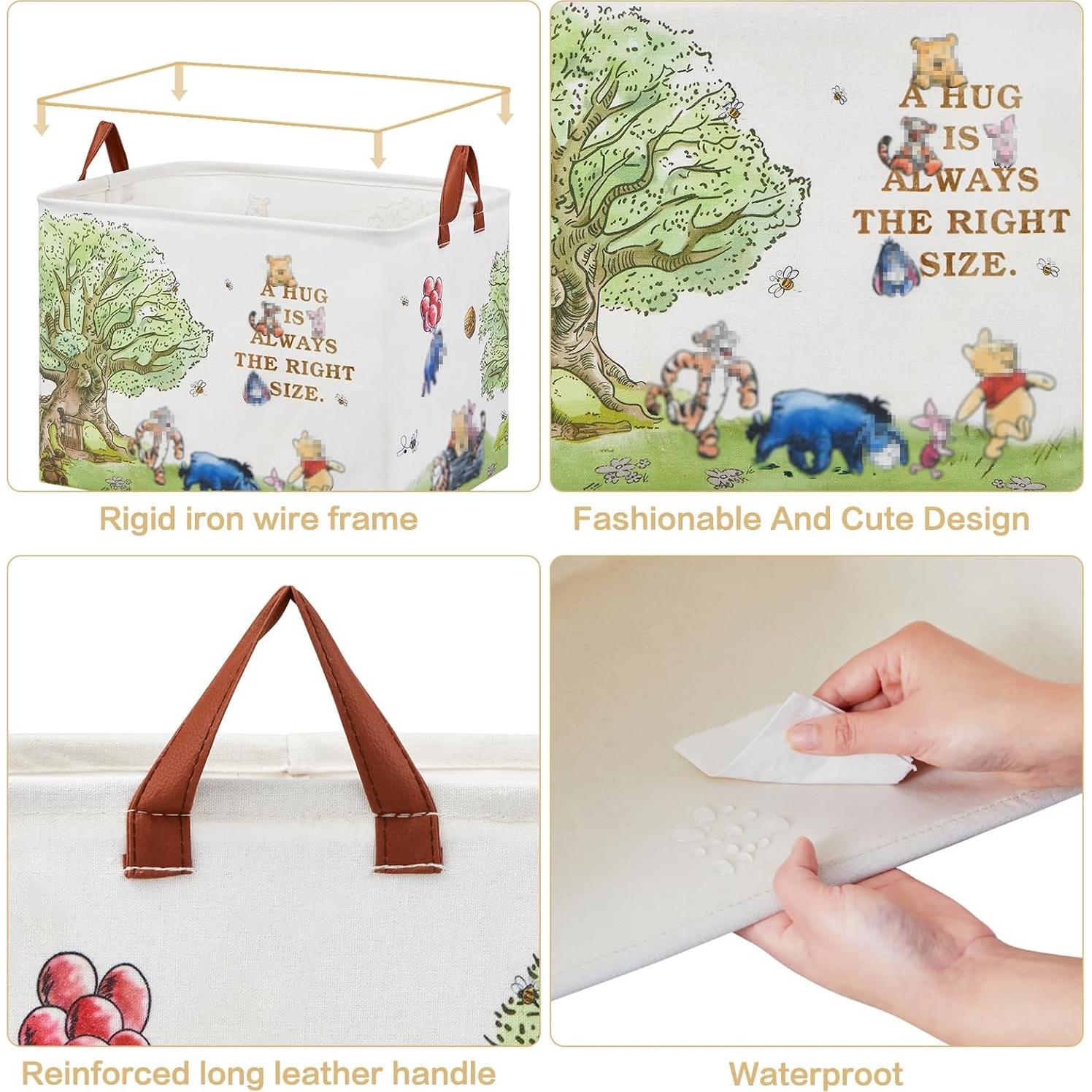 Cesta de Almacenamiento Plegable X-SIGA Oso Blanco 40x30cm