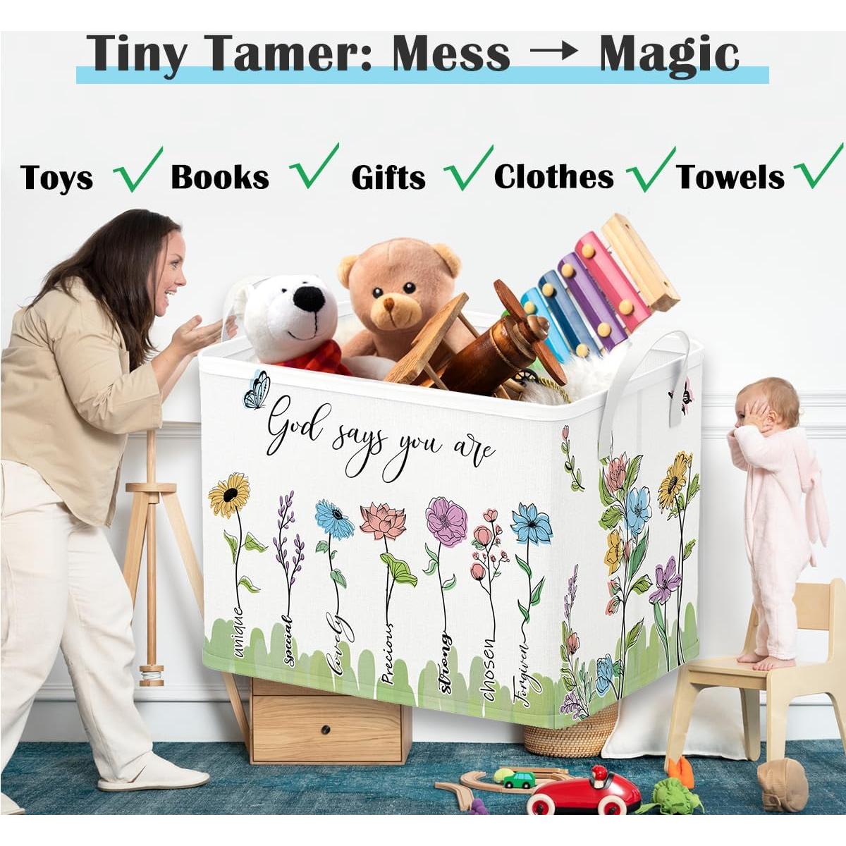 Canasta de Almacenamiento Runtoo para Bebés 36L Plegable