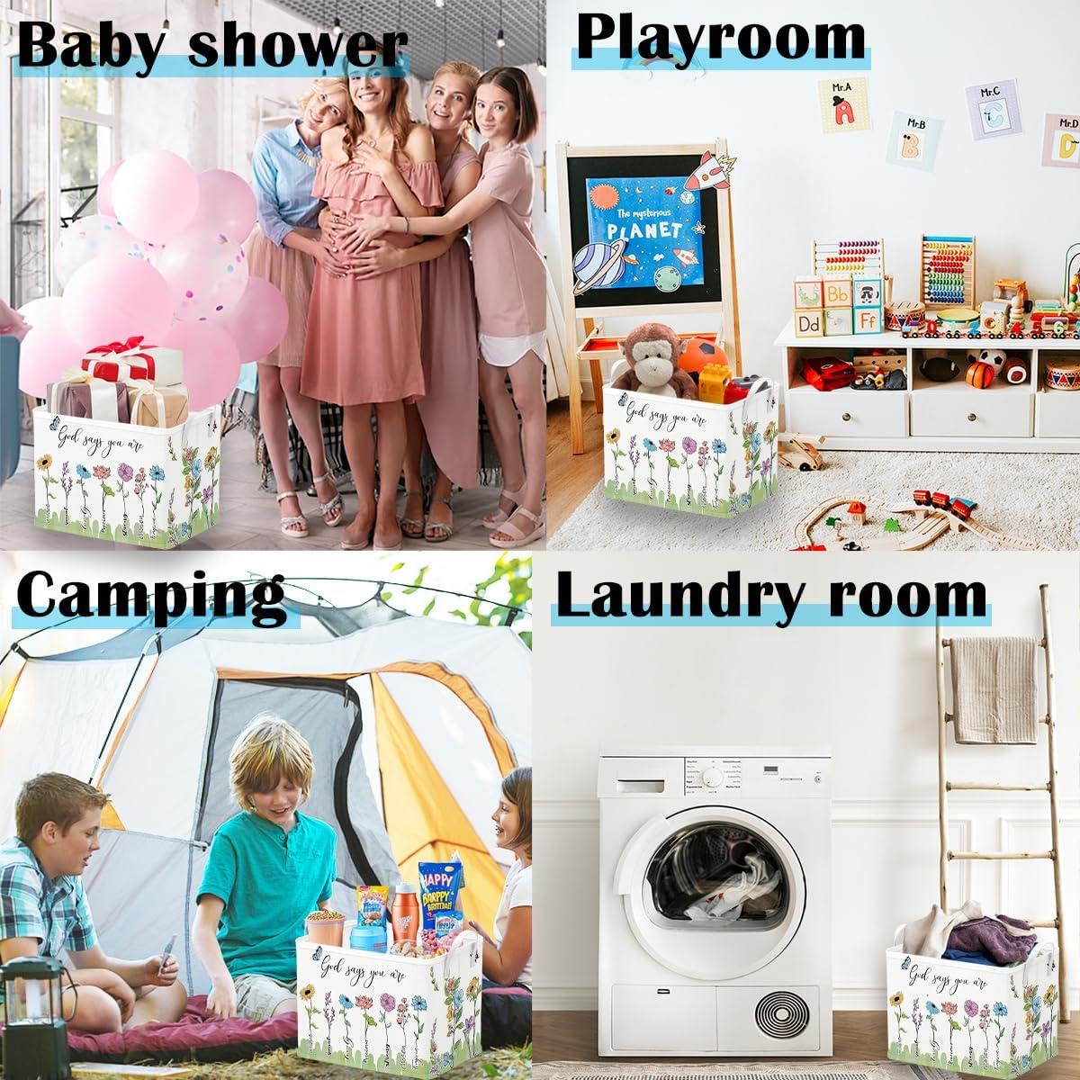 Canasta de Almacenamiento Runtoo para Bebés 36L Plegable