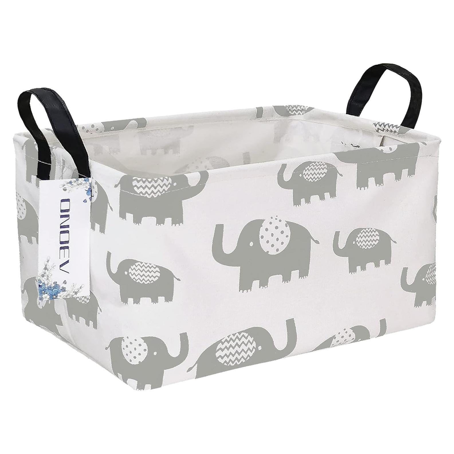 Cesta de lavandería plegable ONOEV Elefante Gris 38x24x23 cm