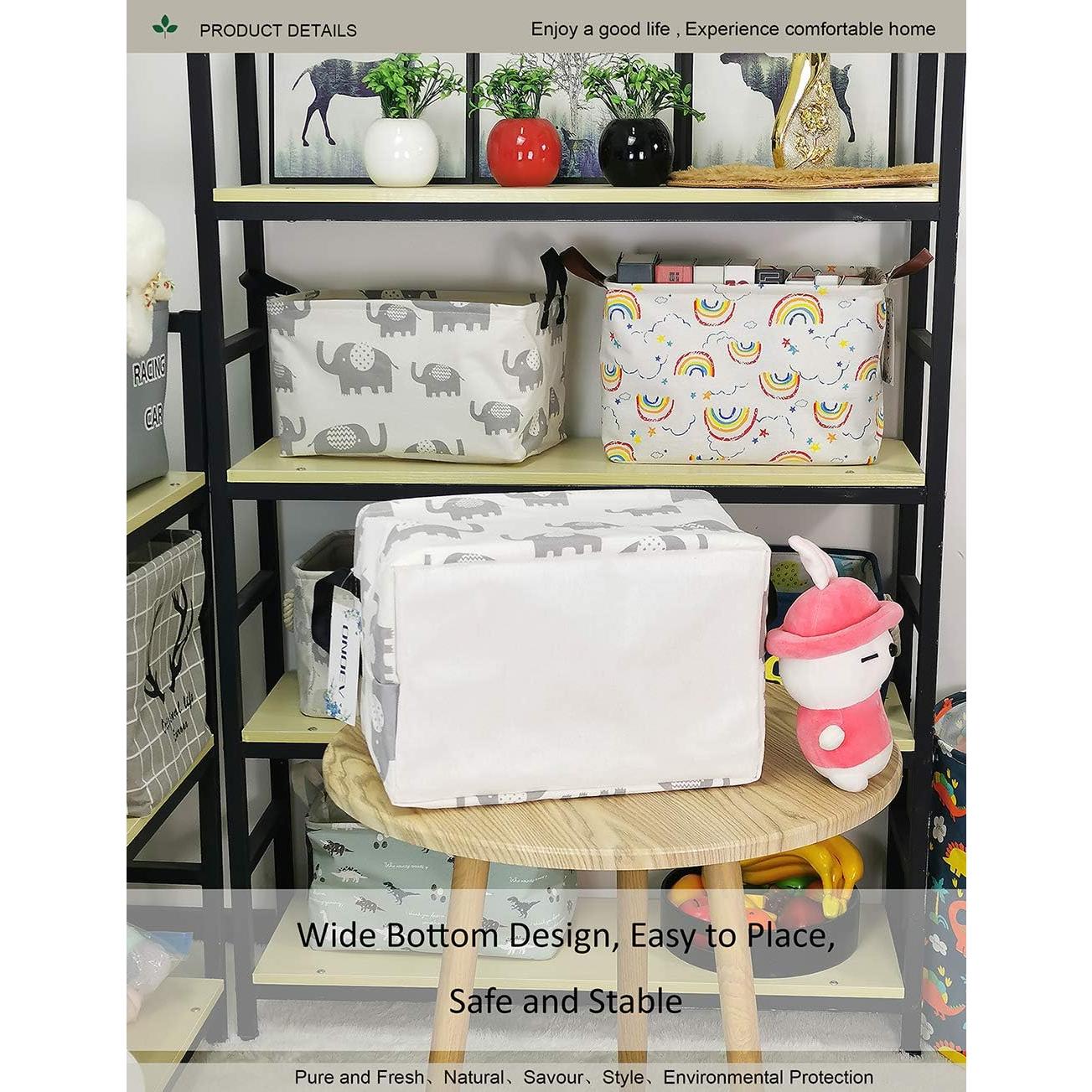 Cesta de lavandería plegable ONOEV Elefante Gris 38x24x23 cm