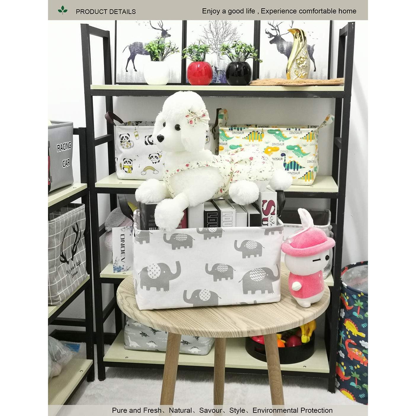 Cesta de lavandería plegable ONOEV Elefante Gris 38x24x23 cm