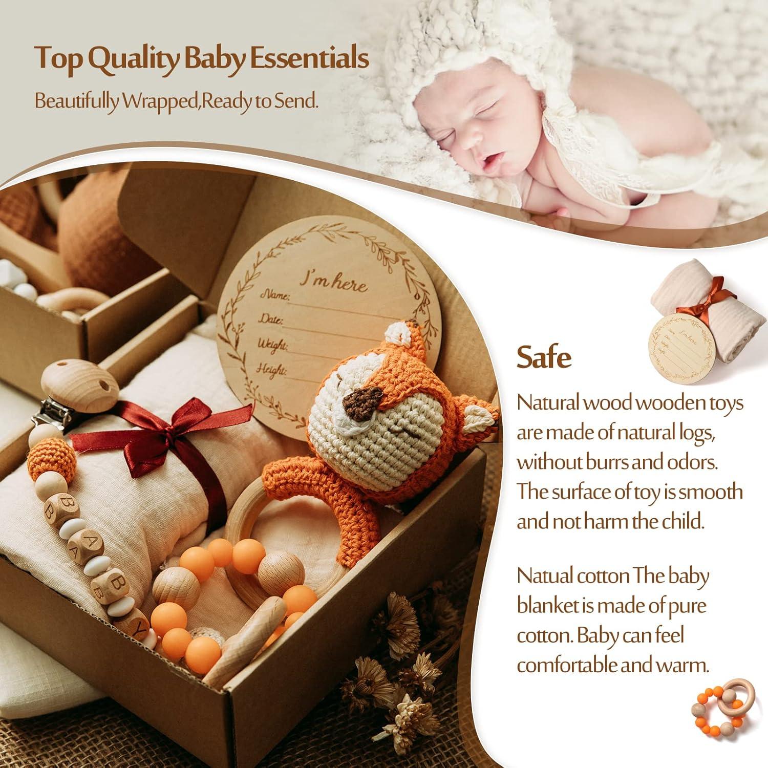 Juego de Regalo para Bebé Recién Nacido 7 Piezas Zorro