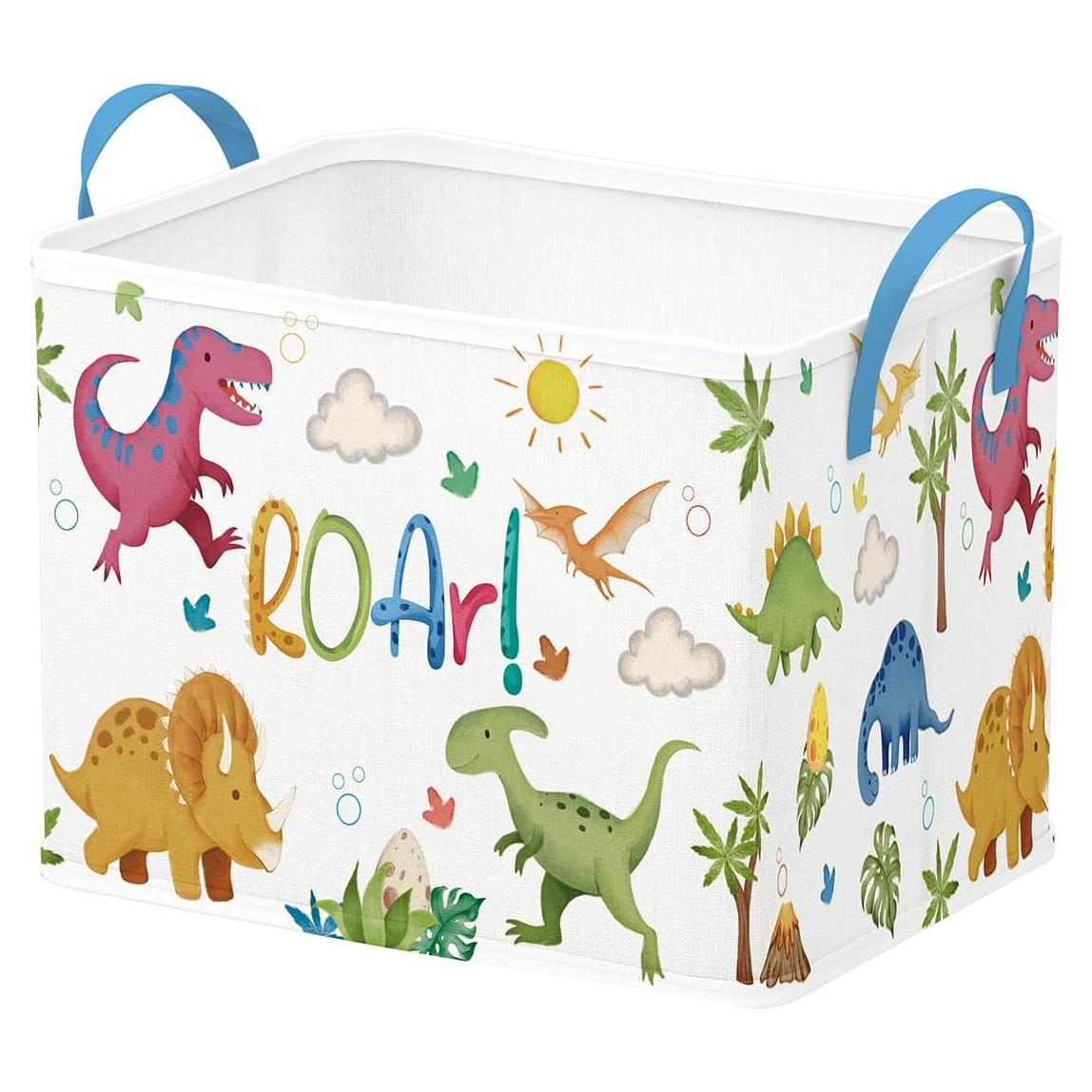 Cesta de Bebé Dinosaurio Runtoo 36L Plegable Multicolor