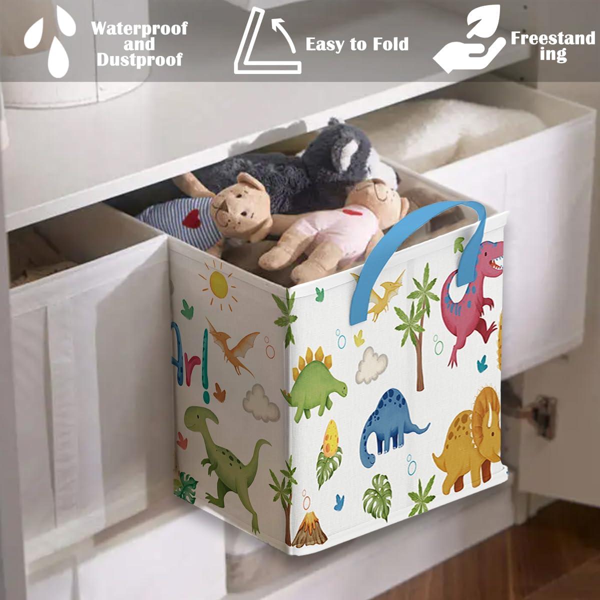 Cesta de Bebé Dinosaurio Runtoo 36L Plegable Multicolor