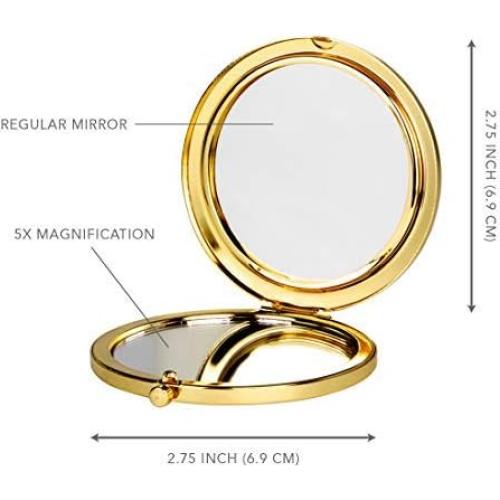 Espejos Compactos Dorados Andaz Press - Paquete de 12, 6.99 cm