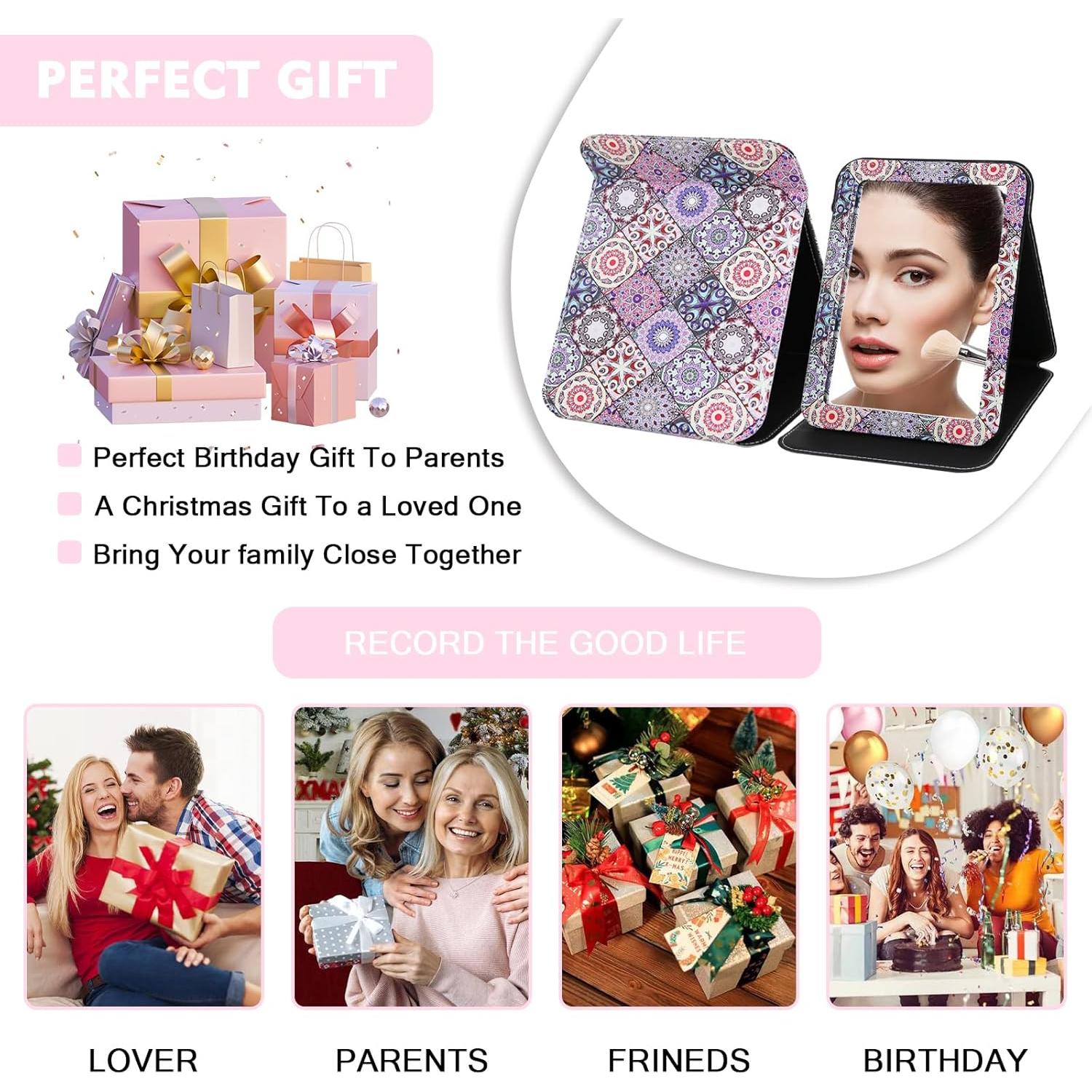 Espejo de Maquillaje Plegable GLINTZ 22.6x16.5 cm Ajustable