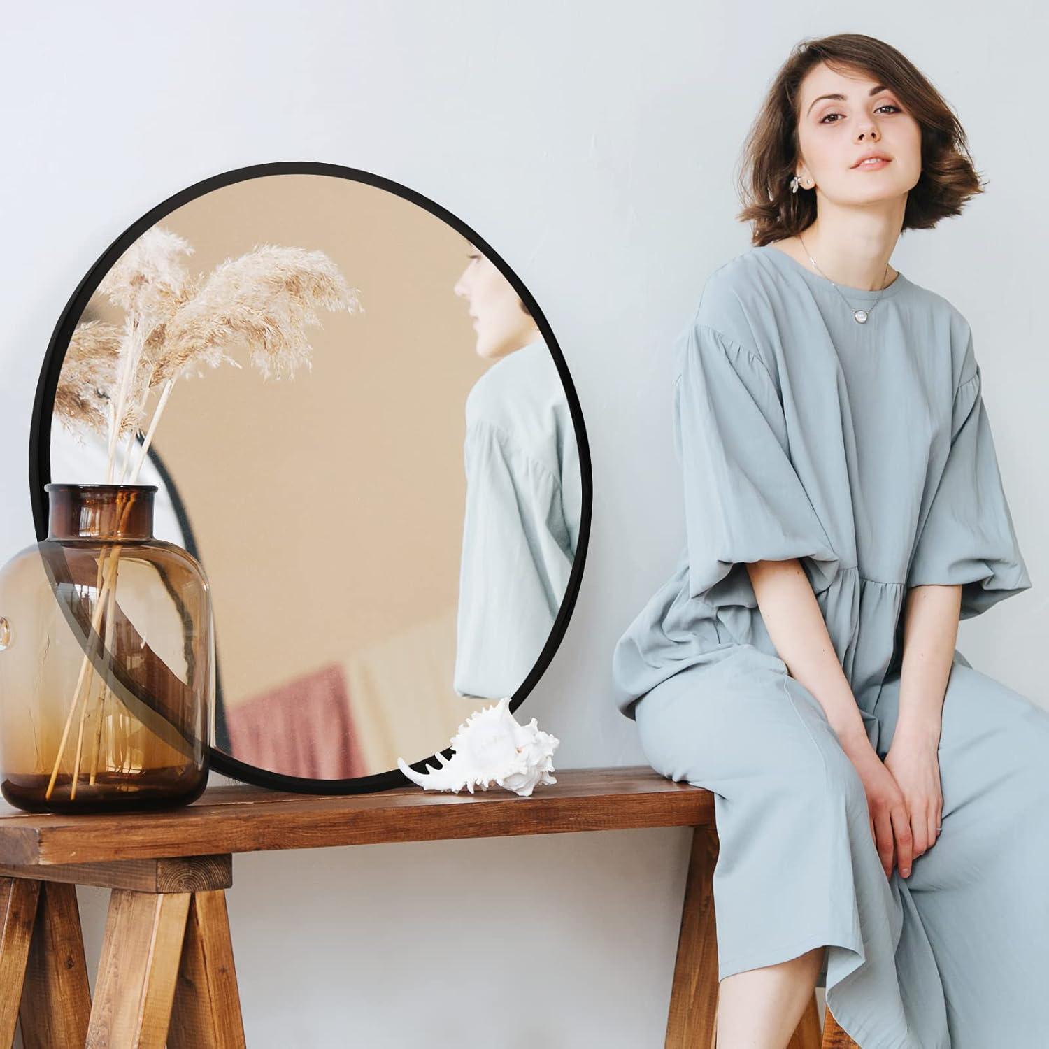 Espejo Circular Negro Fabuday 50.8 cm para Pared - Decoración Moderna