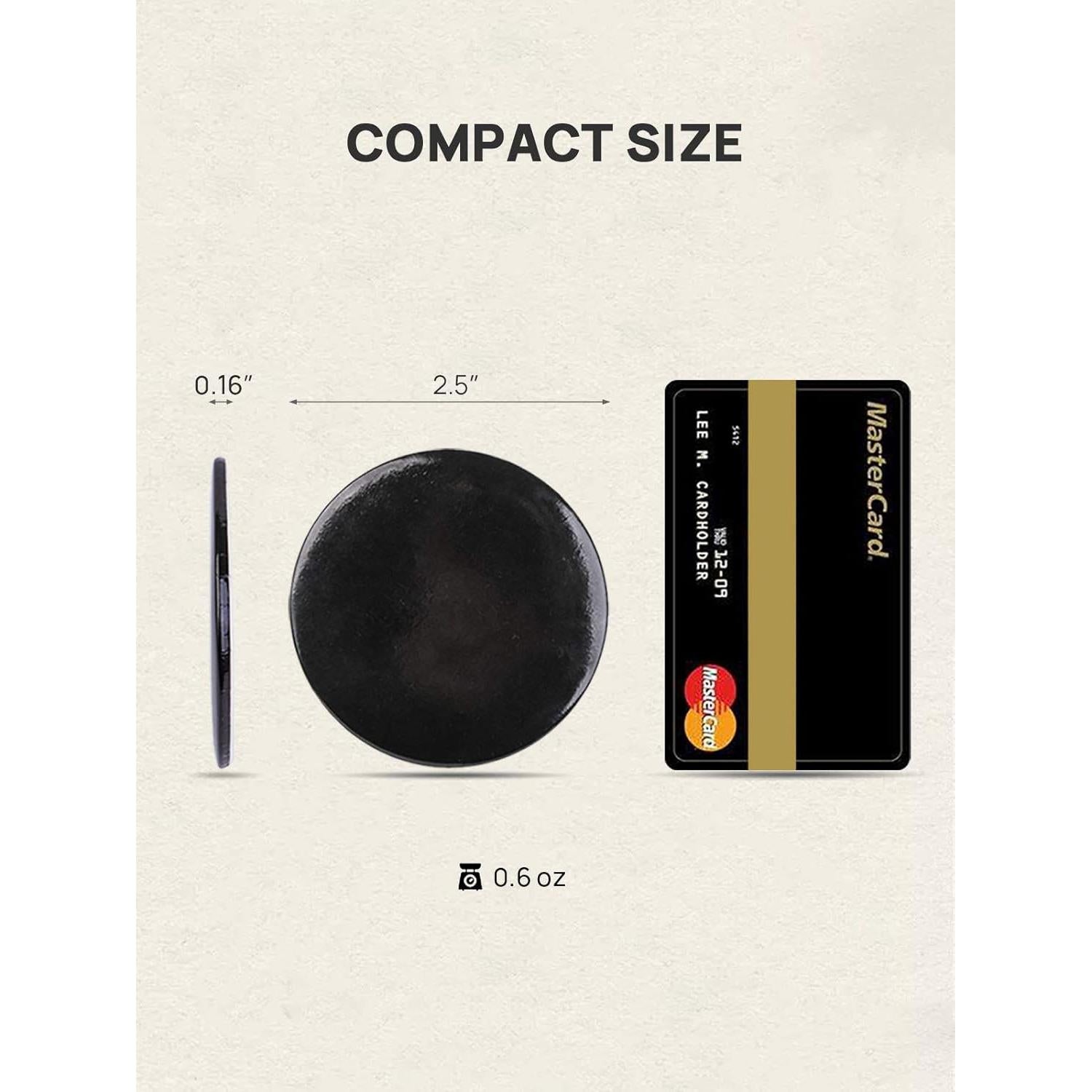 Espejo Compacto Redondo Getinbulk 6.35 cm Paquete de 12 Negro