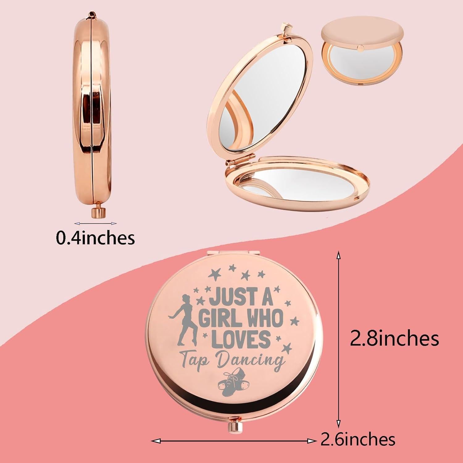 Espejo de Maquillaje Compacto MYOSPARK 7.1x6.6 cm Doble Cara