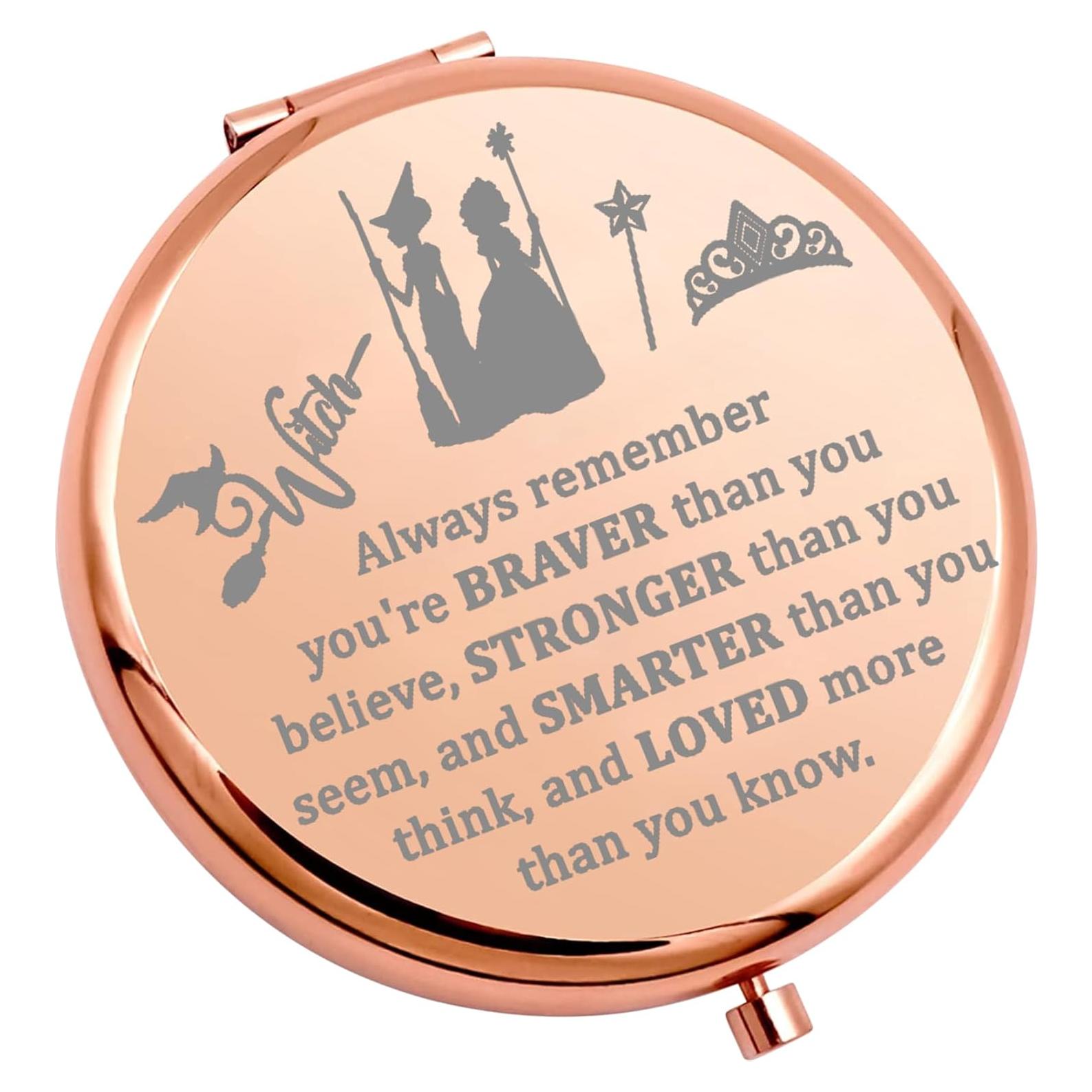 Espejo de Maquillaje WSNANG Oro Rosa Compacto Doble Cara