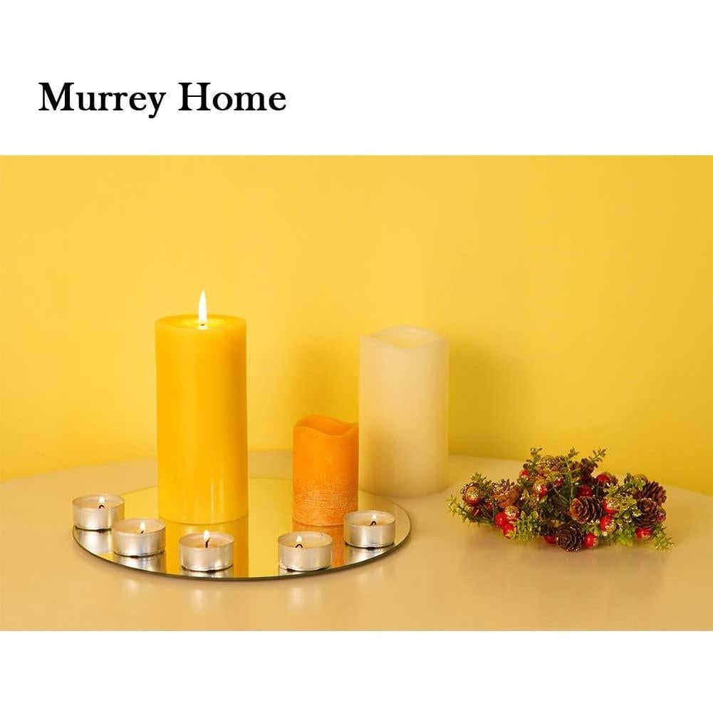 Bandejas de Espejo Redondas Murrey Home 12 Piezas 30.48 cm