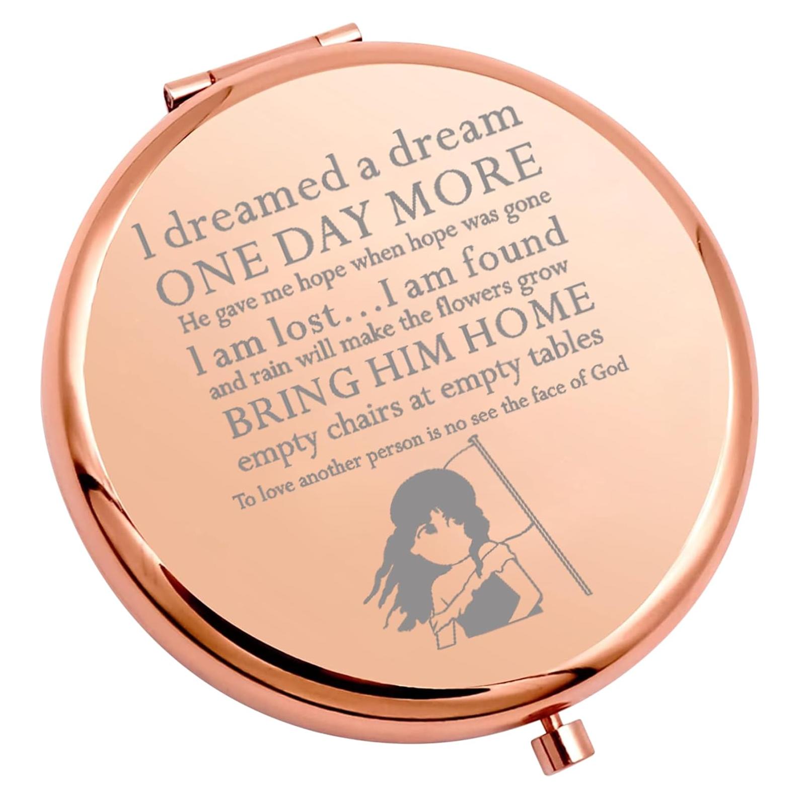 Espejo de Maquillaje Compacto WSNANG Oro Rosa Musical 7.1cm