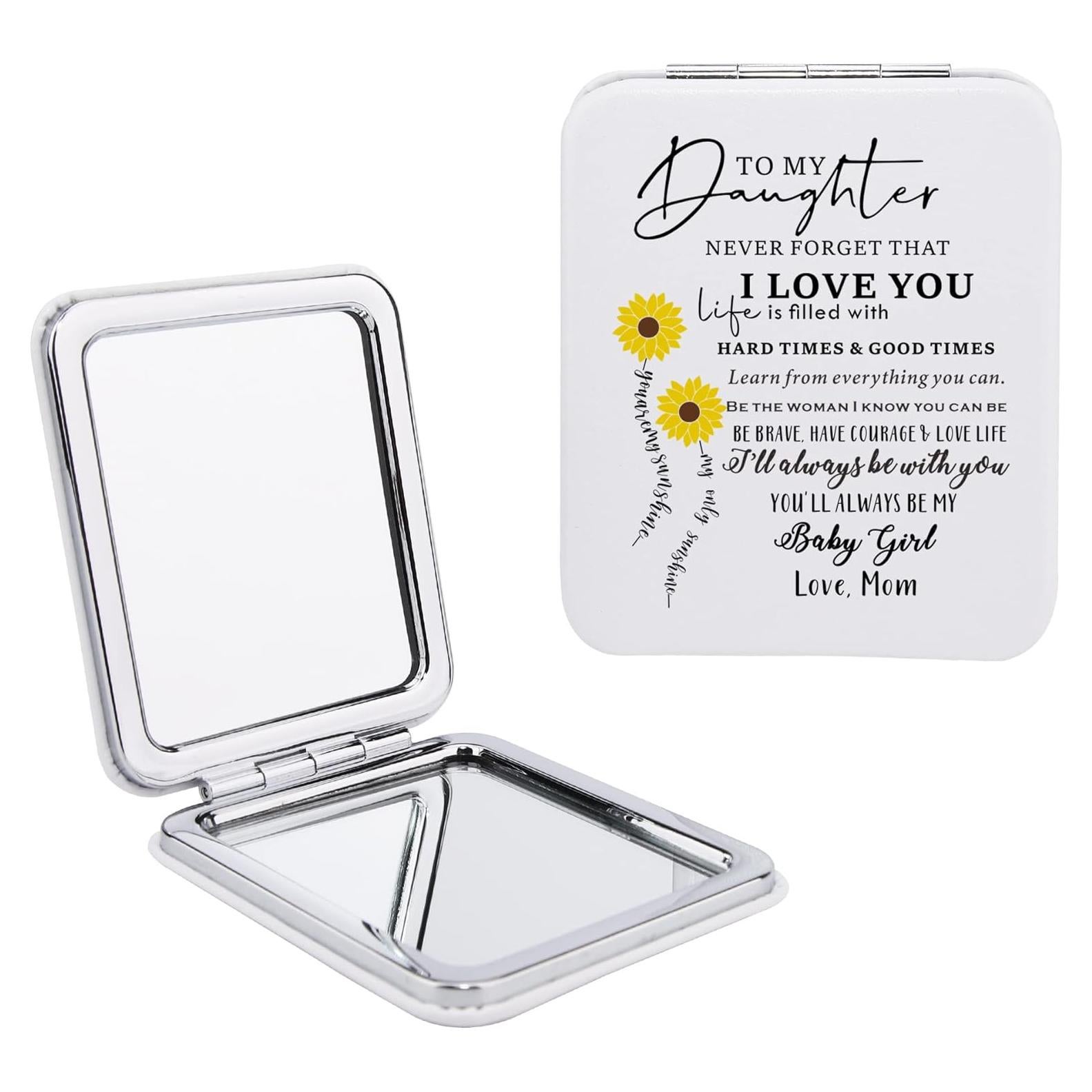 Espejo de Maquillaje Compacto Gtizry con Cita para Hija