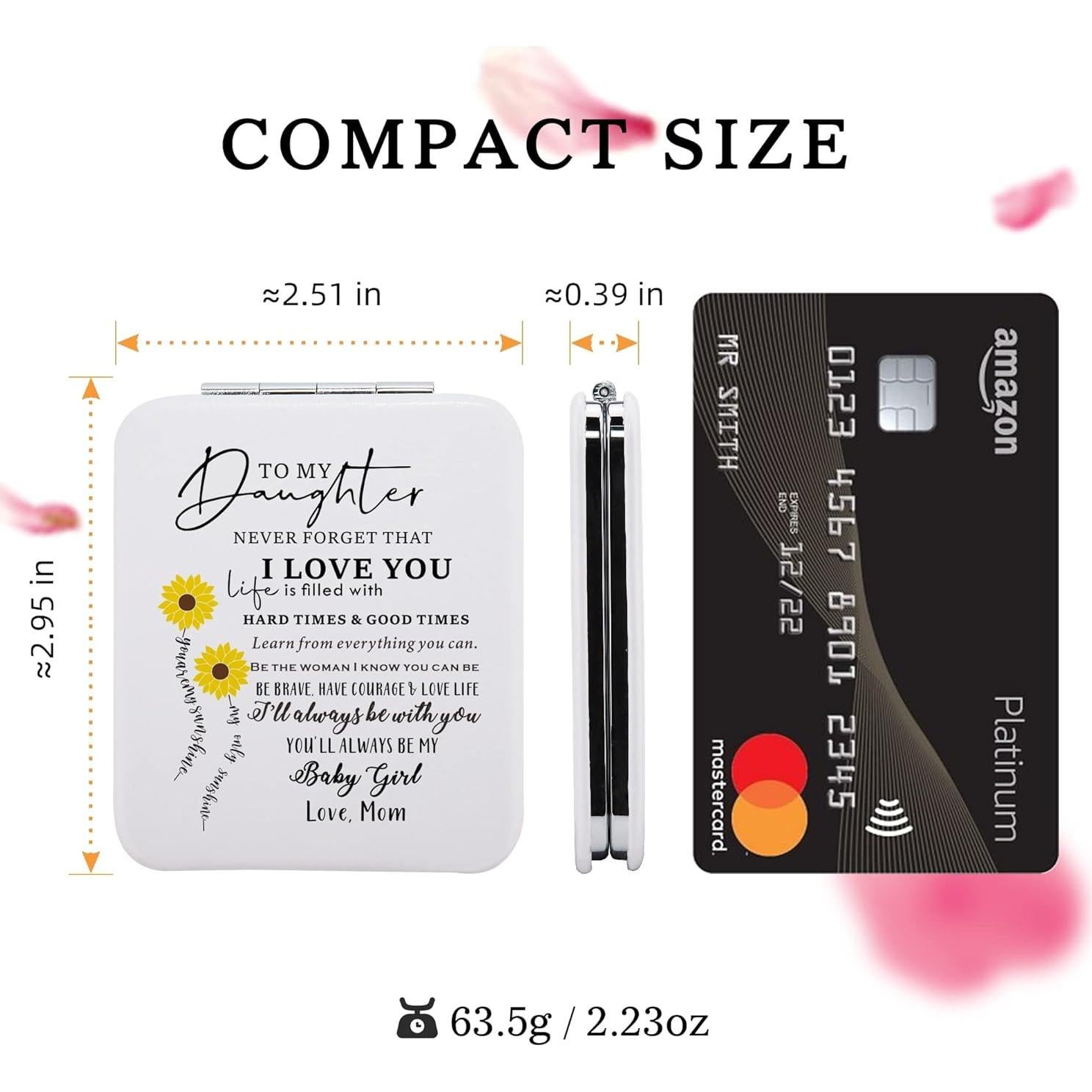 Espejo de Maquillaje Compacto Gtizry con Cita para Hija