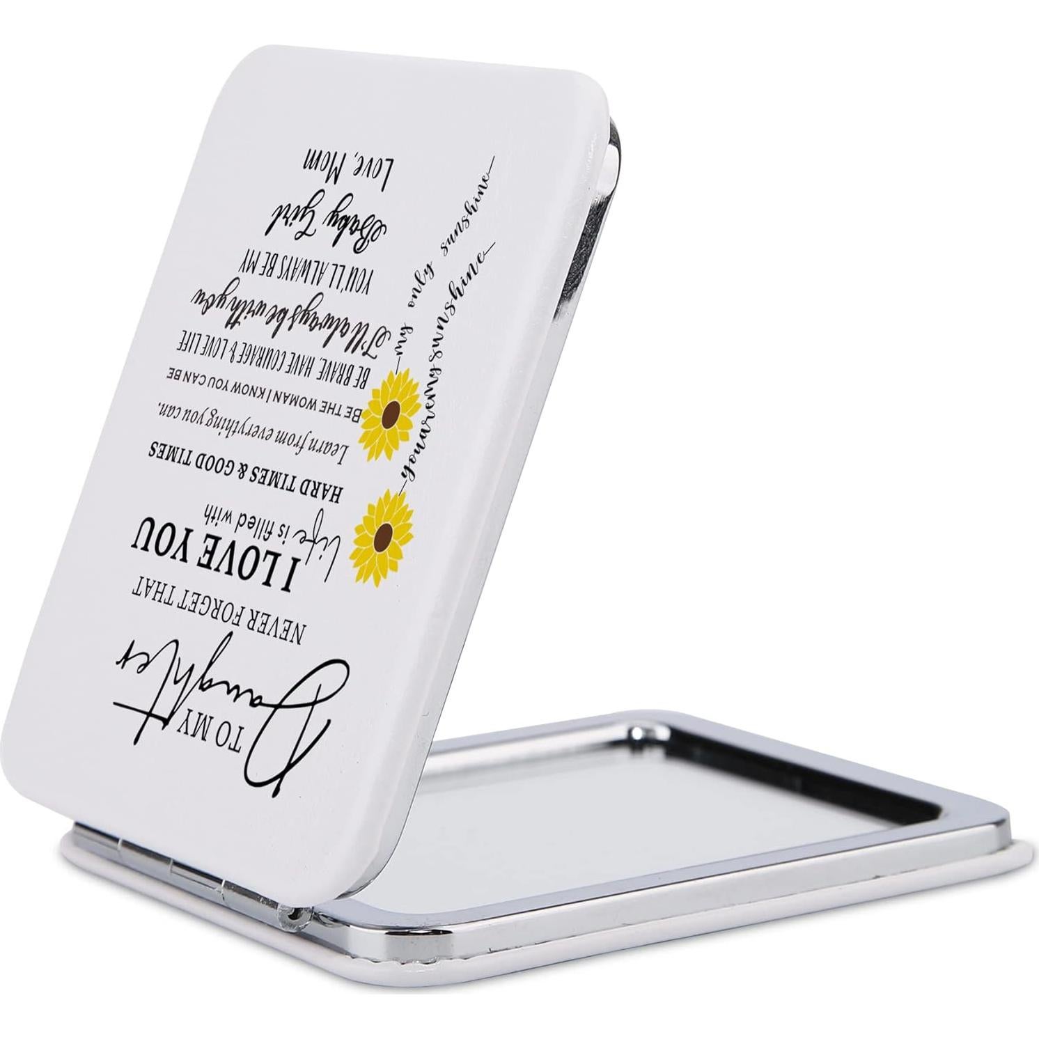 Espejo de Maquillaje Compacto Gtizry con Cita para Hija