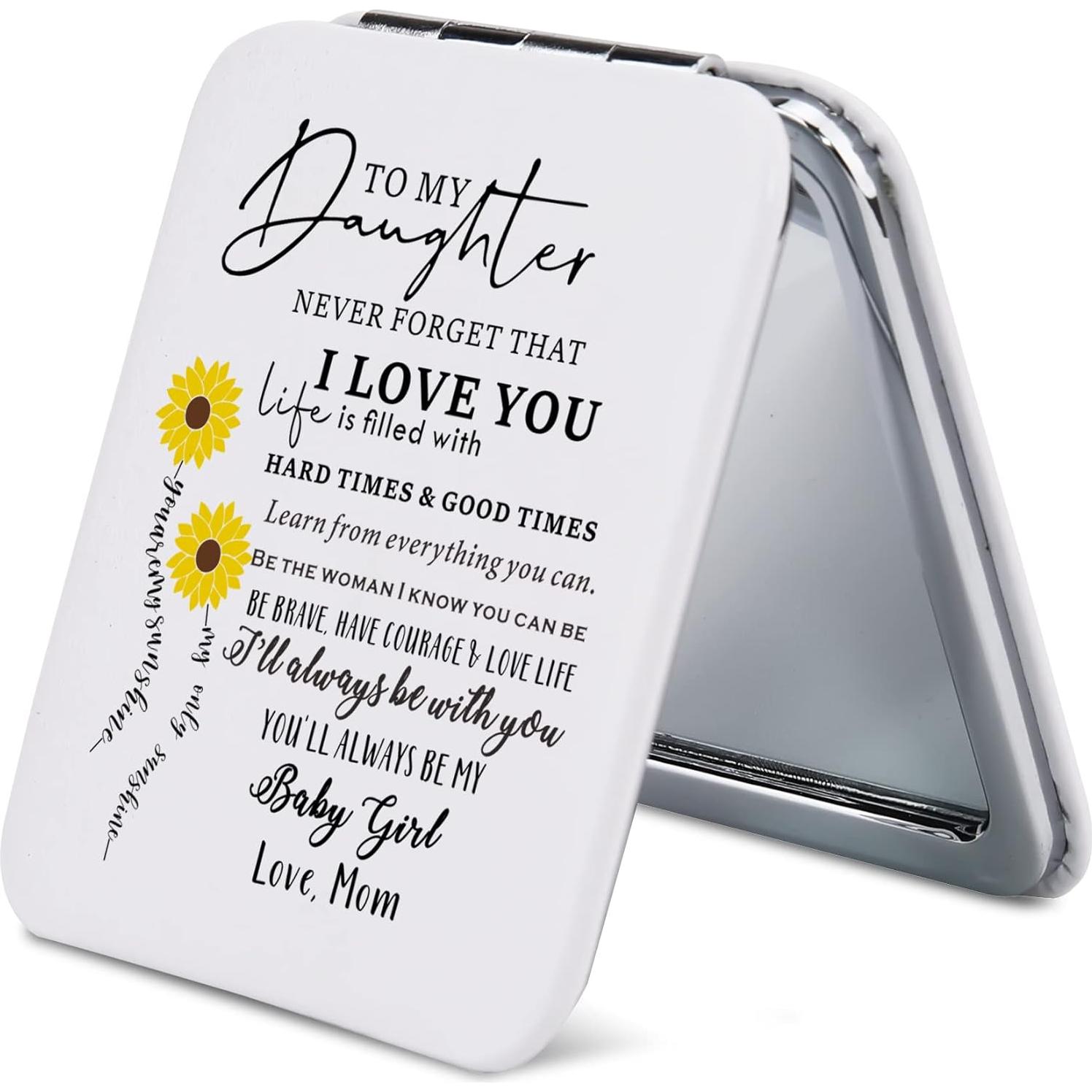 Espejo de Maquillaje Compacto Gtizry con Cita para Hija