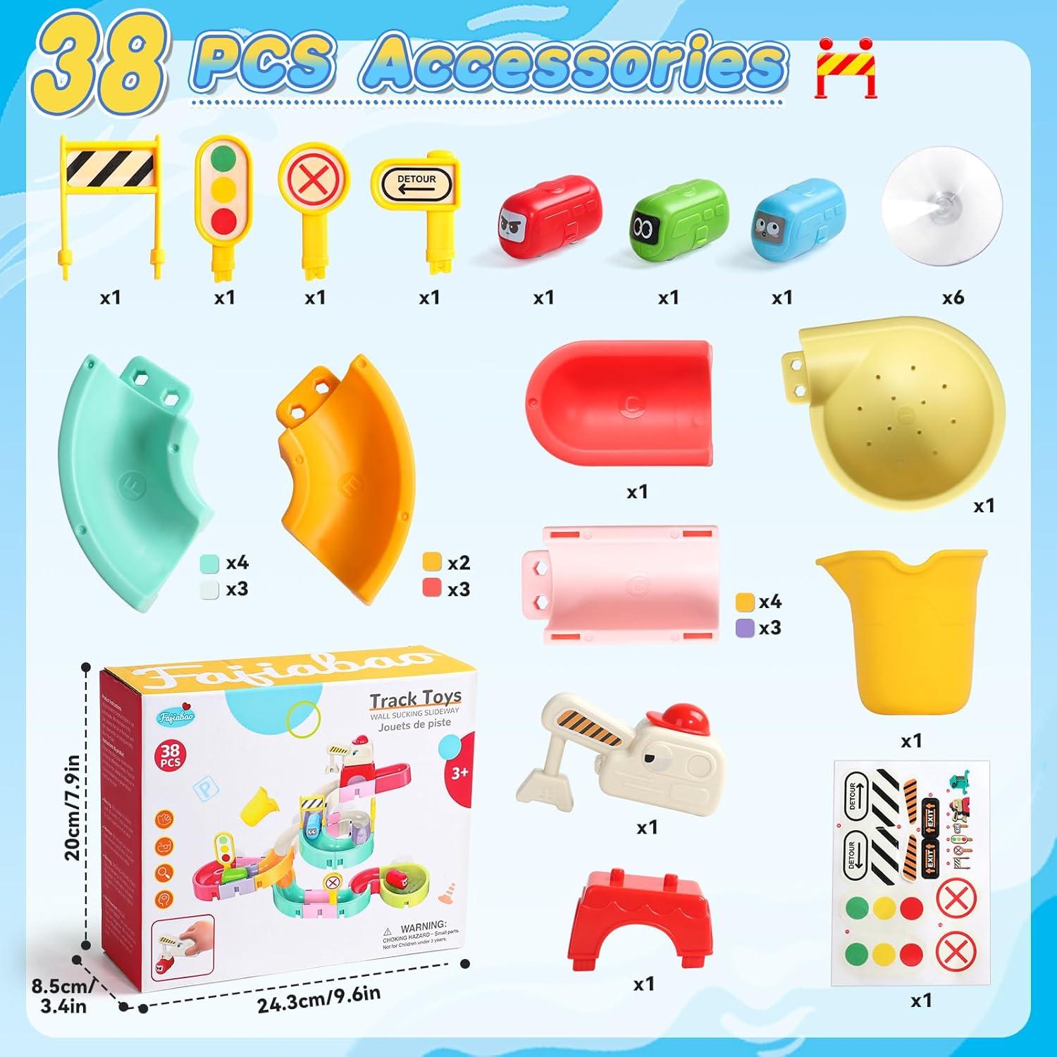 Juguetes de baño Fajiabao 38 PCS para niños 3-8 años