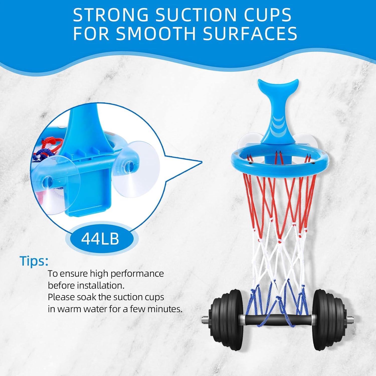 Juguete de Baño Avolend Aro de Baloncesto con 5 Pelotas